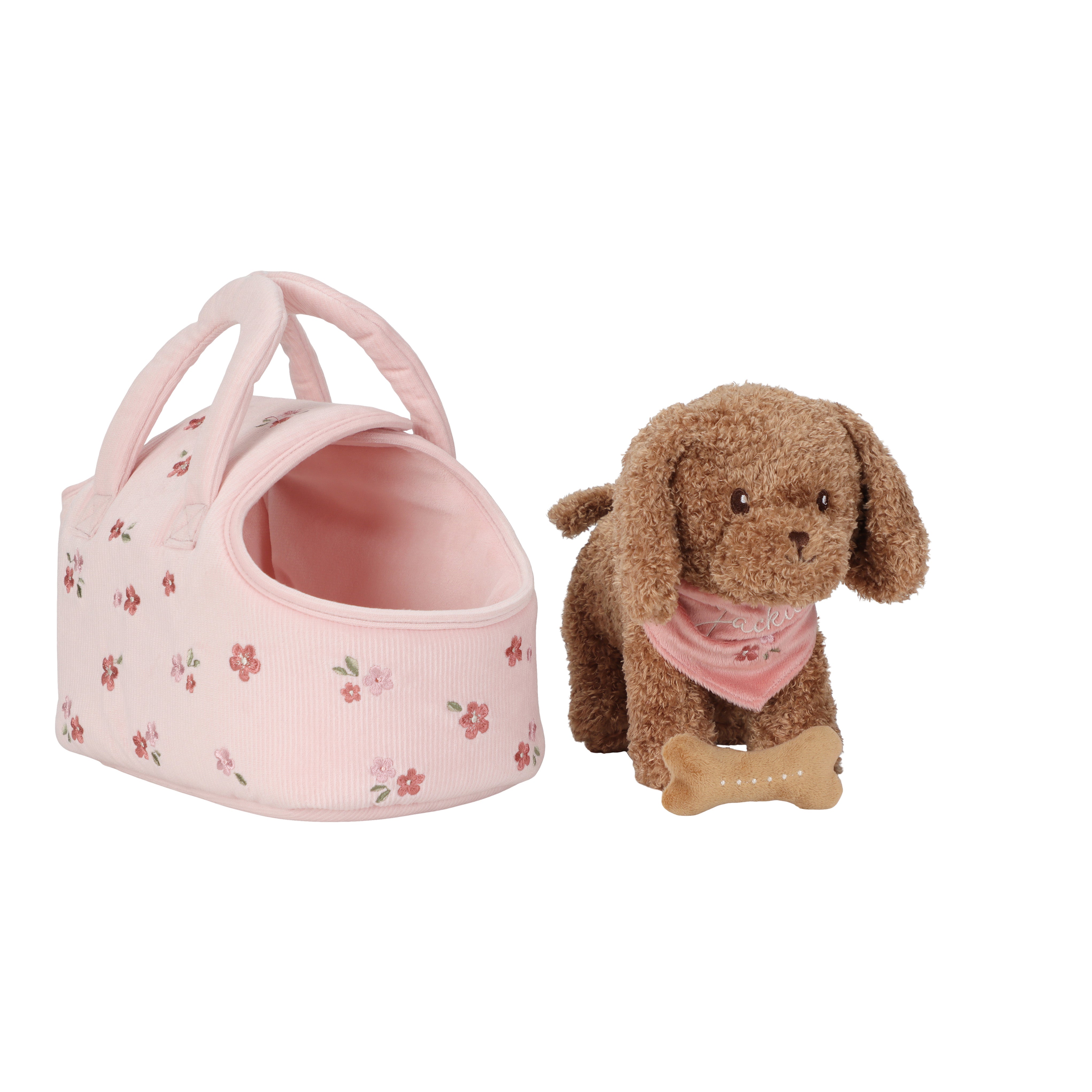 Little Dutch Plyshund Jackie med Bæretaske til Leg