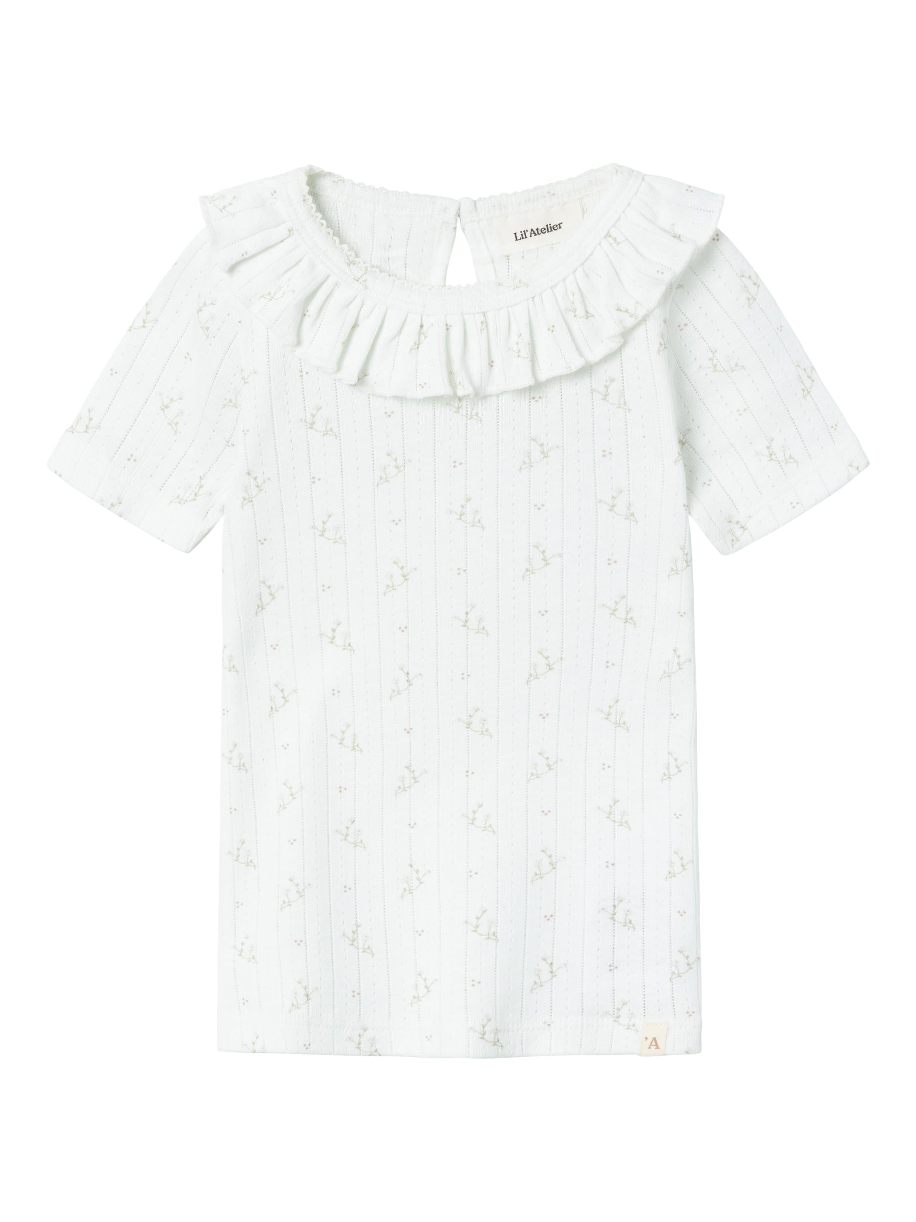 Lil Atelier Rachello Dia Slim Bluse – Kokosmælk Elegance