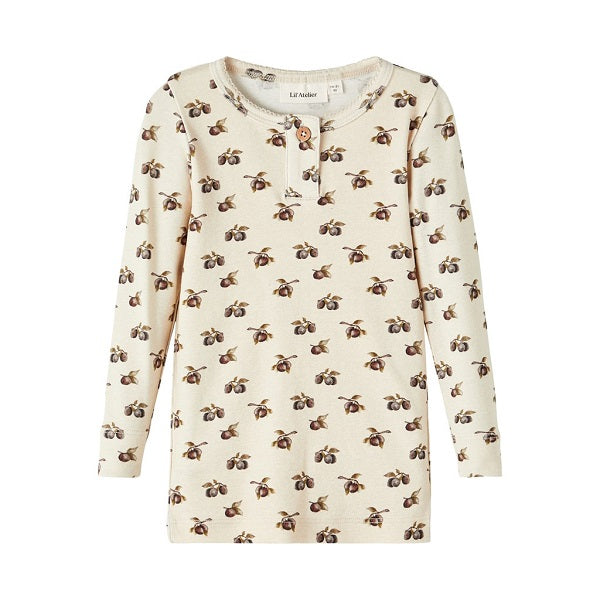 Lil Atelier Gaya Slim Top – Blød T-shirt i Fog Farve