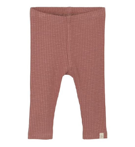 Lil Atelier Fraja Rib Slim Leggings - Burlwood Tilbud!