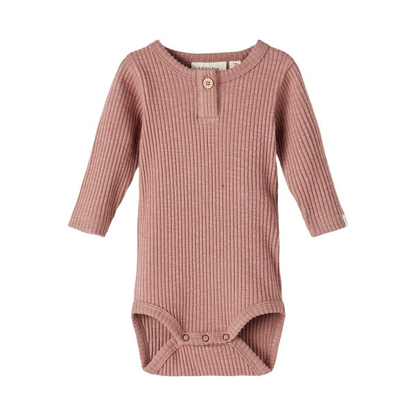 Lil Atelier Fraja Rib Slim Body - Burlwood - Udsalg!