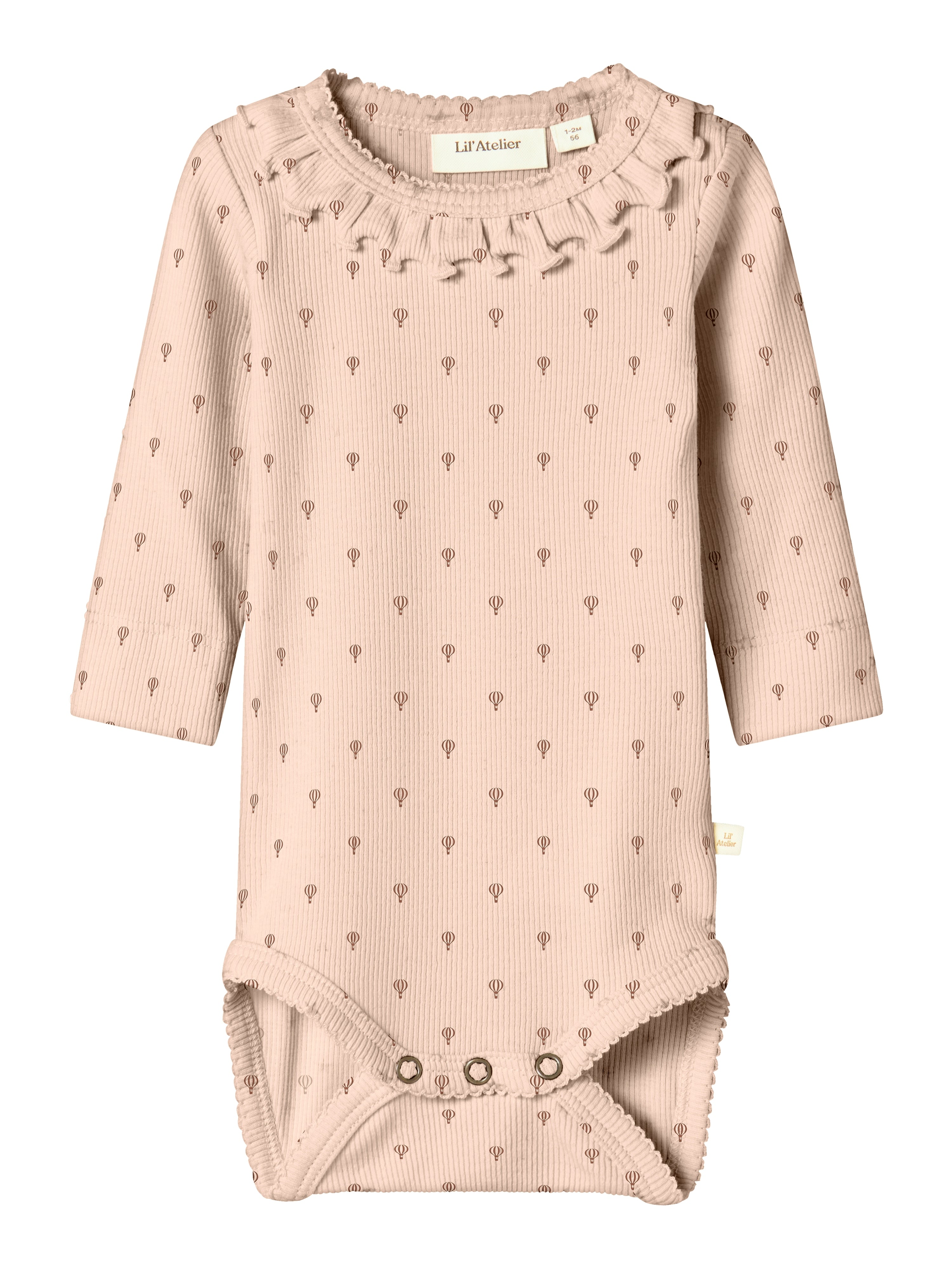 Lil Atelier Gago Slim Body med Luftballonprint – Cameo Rose