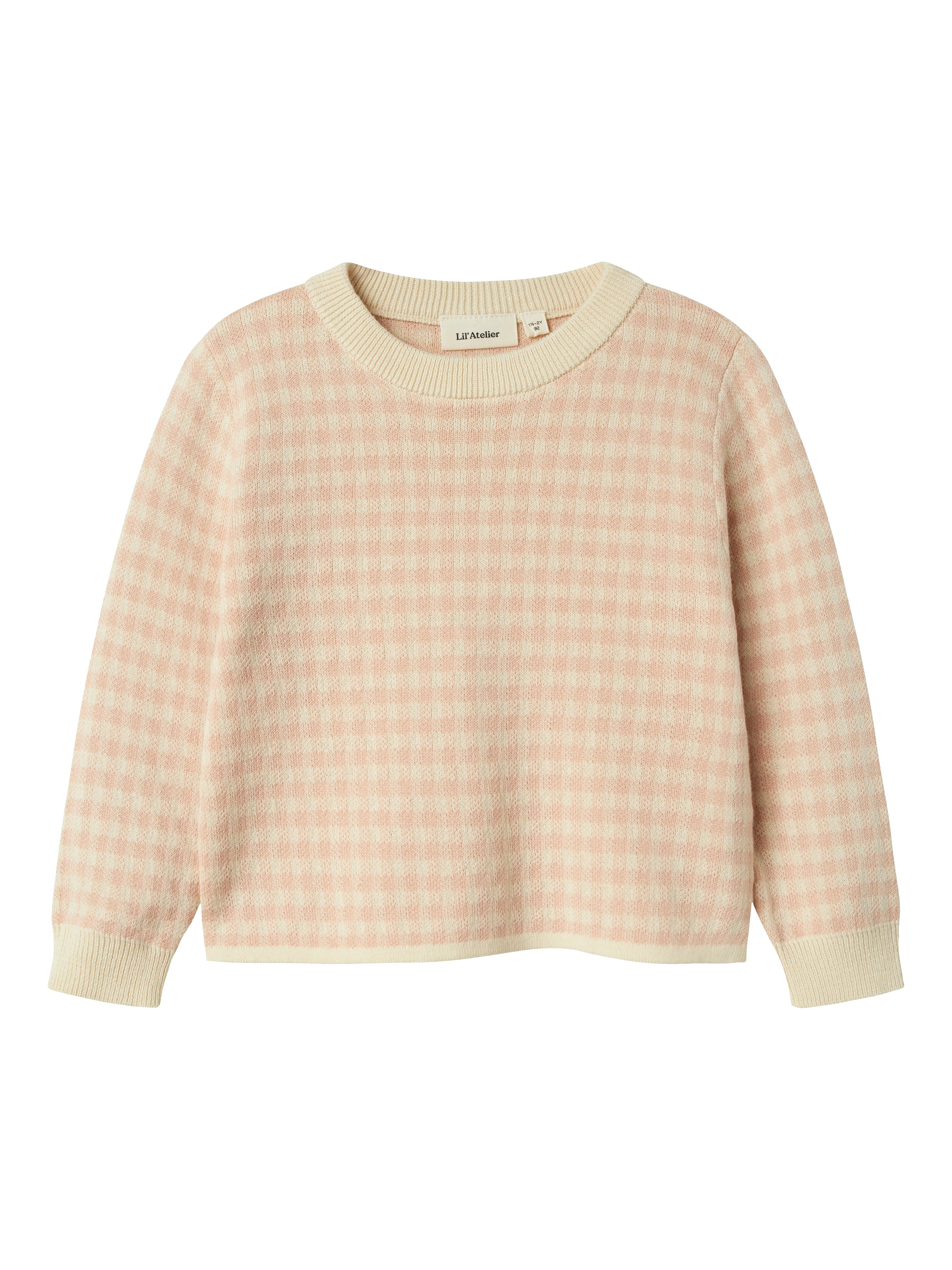 Lil Atelier Nadie Strikbluse – Ternet Cameo Rose til Børn