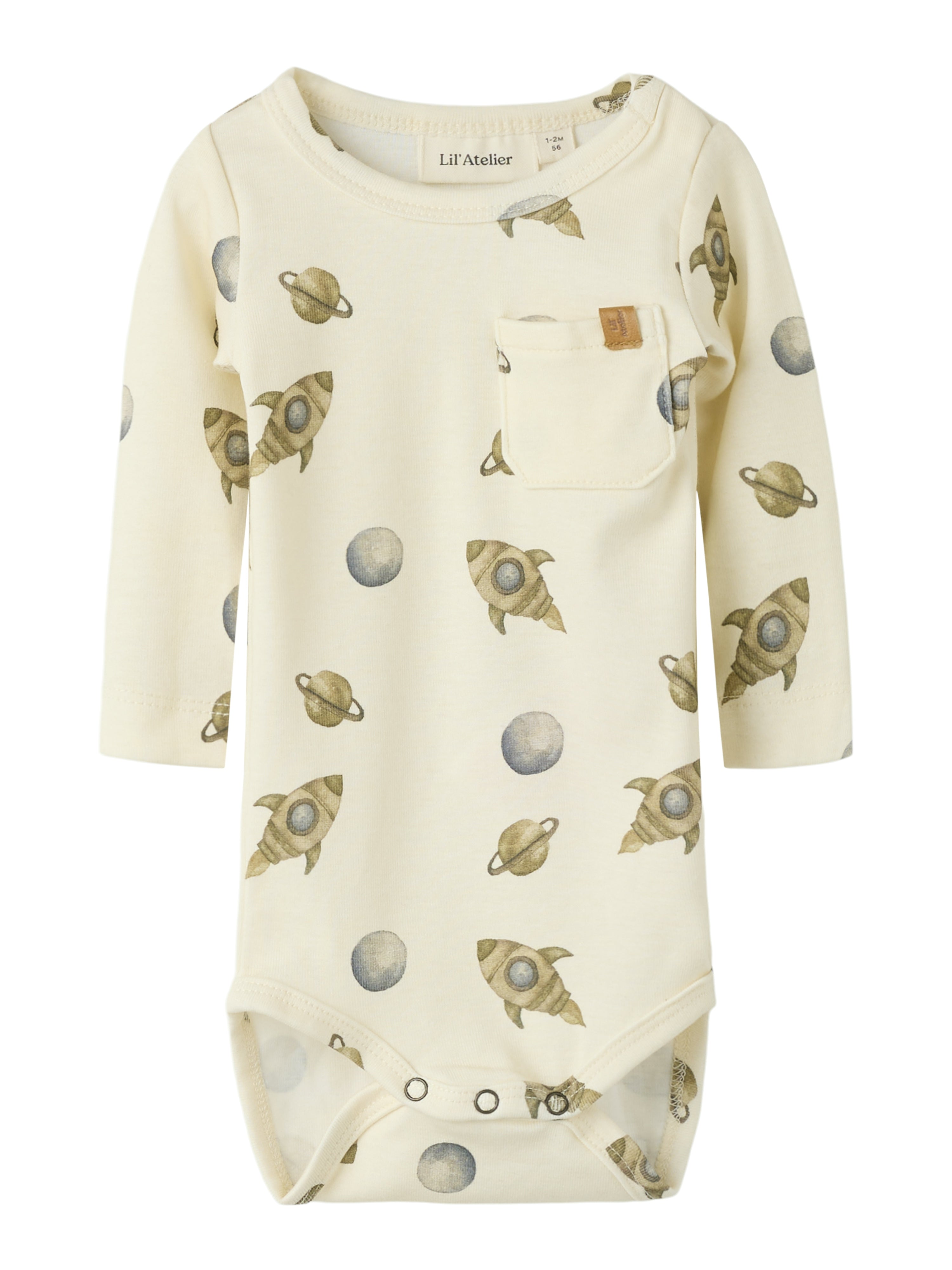 Lil Atelier Layo Geo Slim Body - Turtledove Space