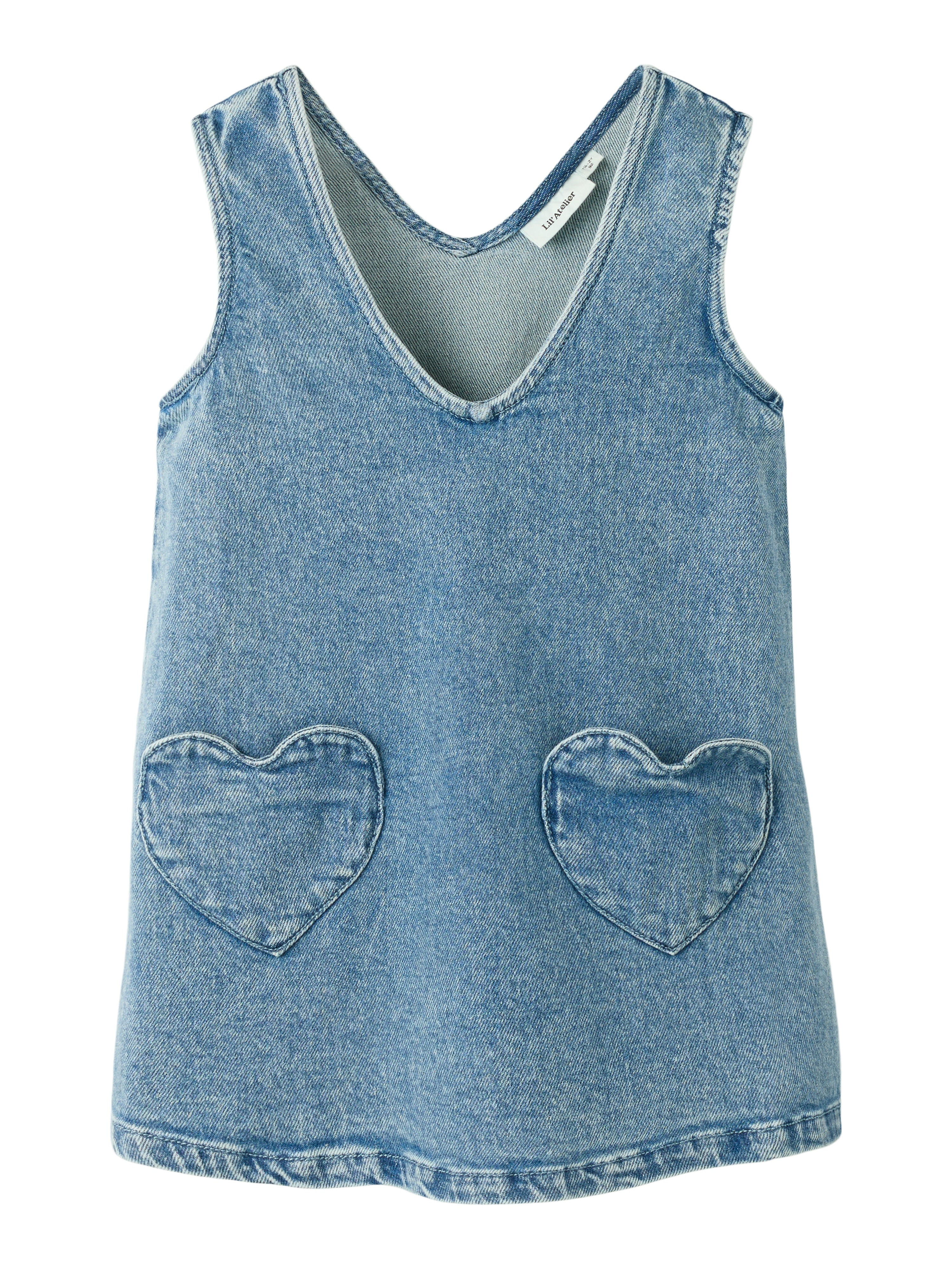 Lil Atelier Lulia Denim Kjole – Blå Børnekjole til Fest