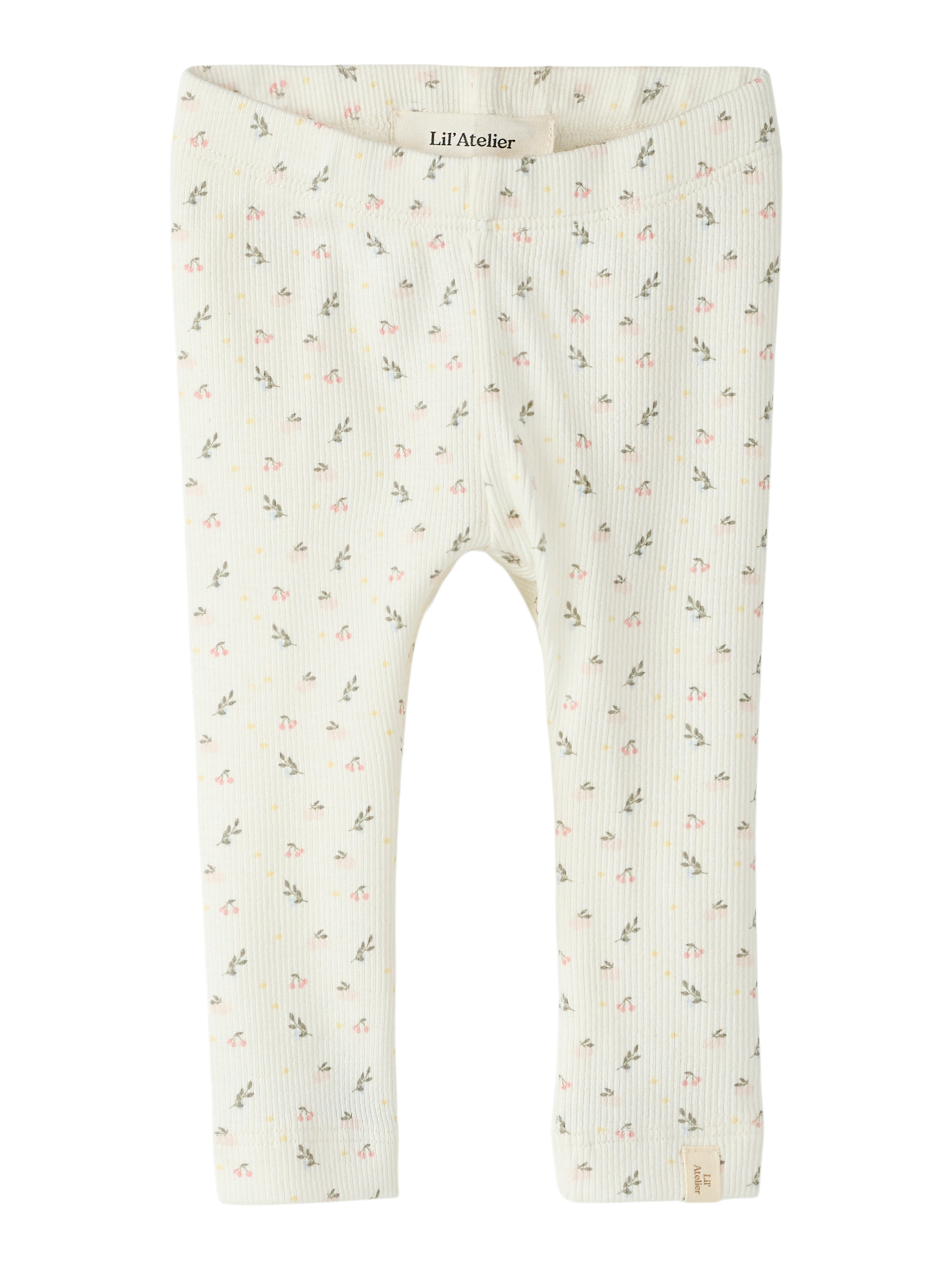 Lil Atelier Gago Slim Leggings Noos - Coconut Milk Small Flower -   Cm