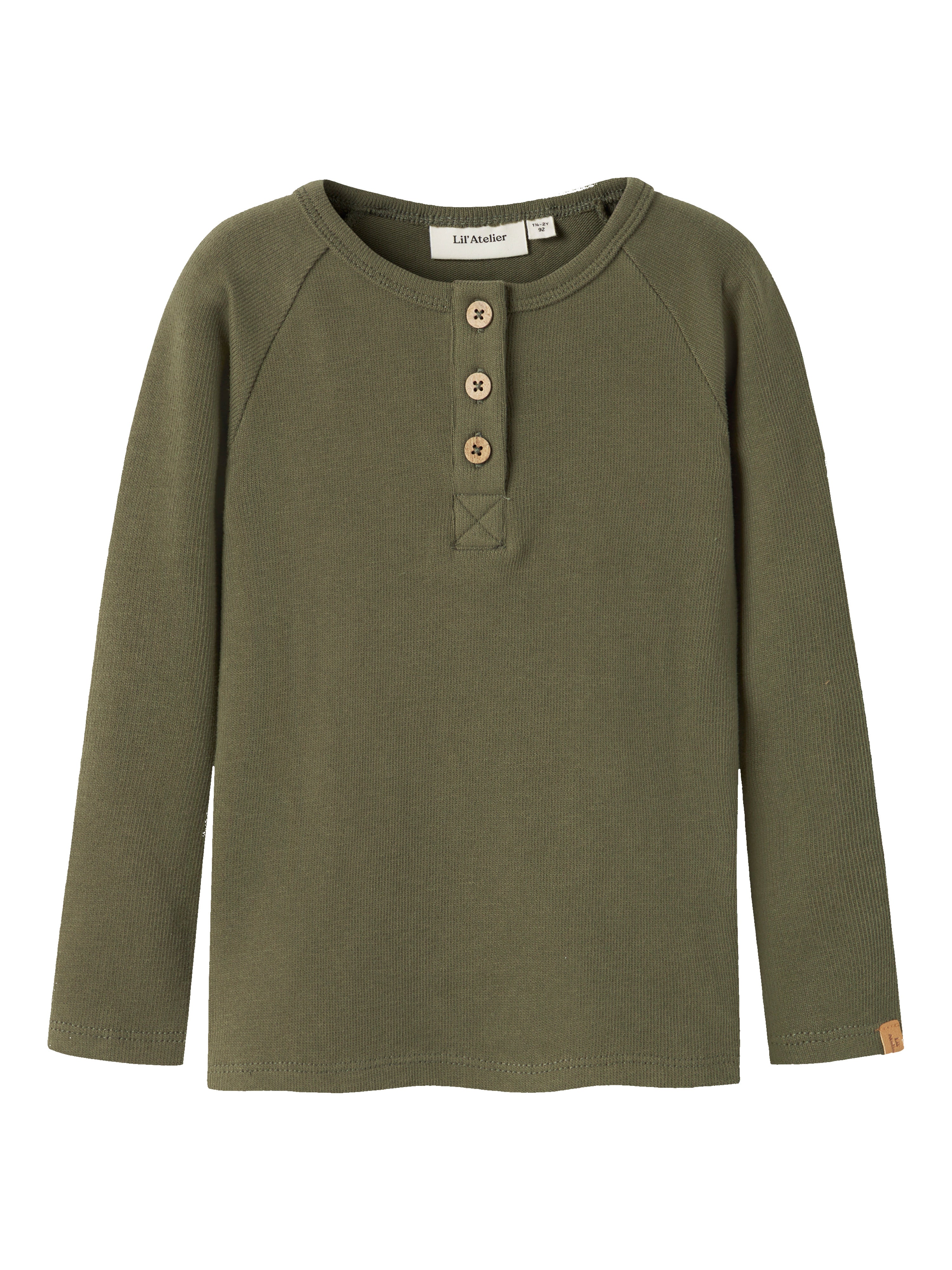Lil Atelier Luno - Ls Slim Top - Winter Moss -   Cm
