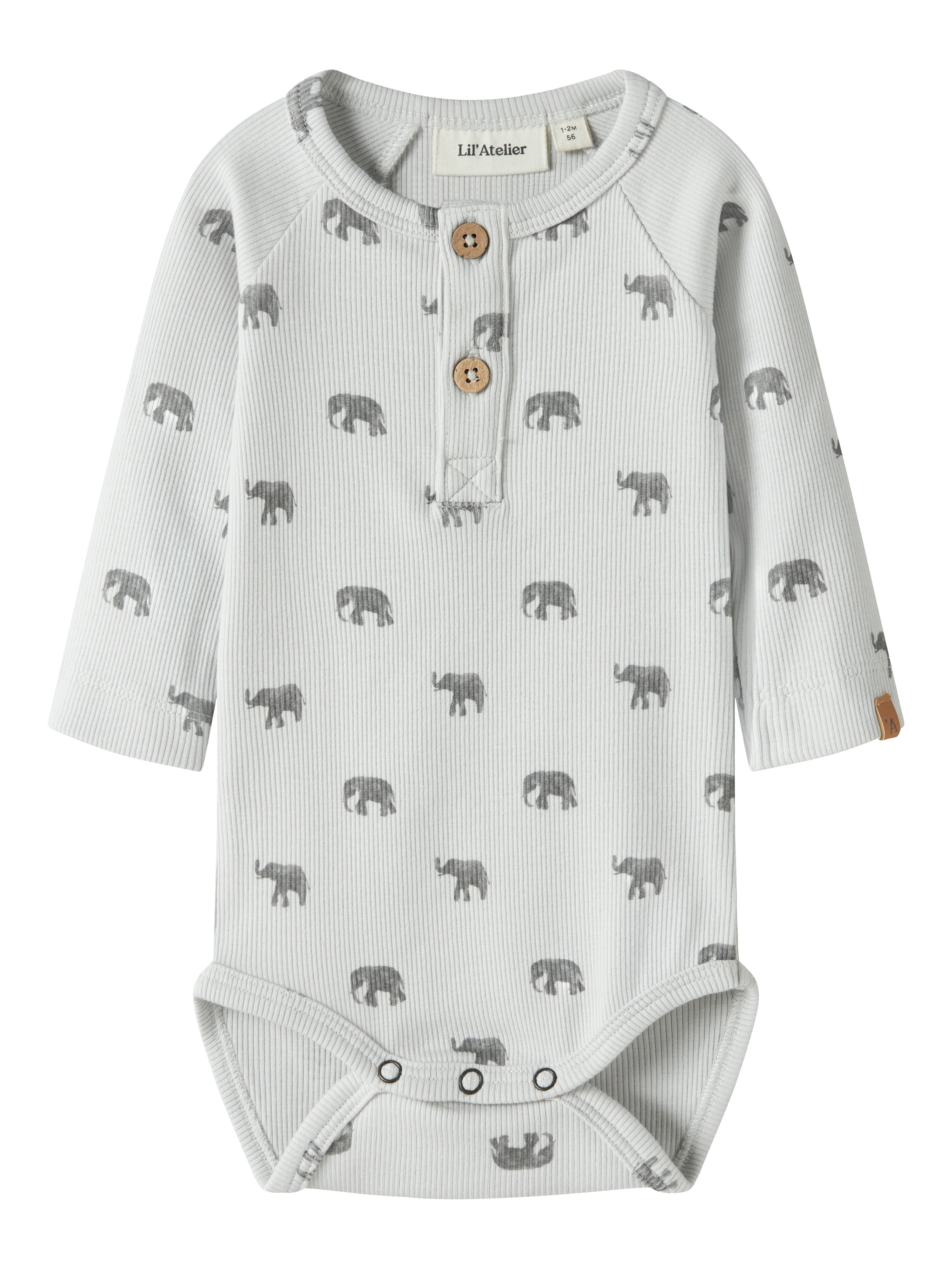 Lil Atelier Lavo - Eko Body - Glacier Gray Elephant -   Cm