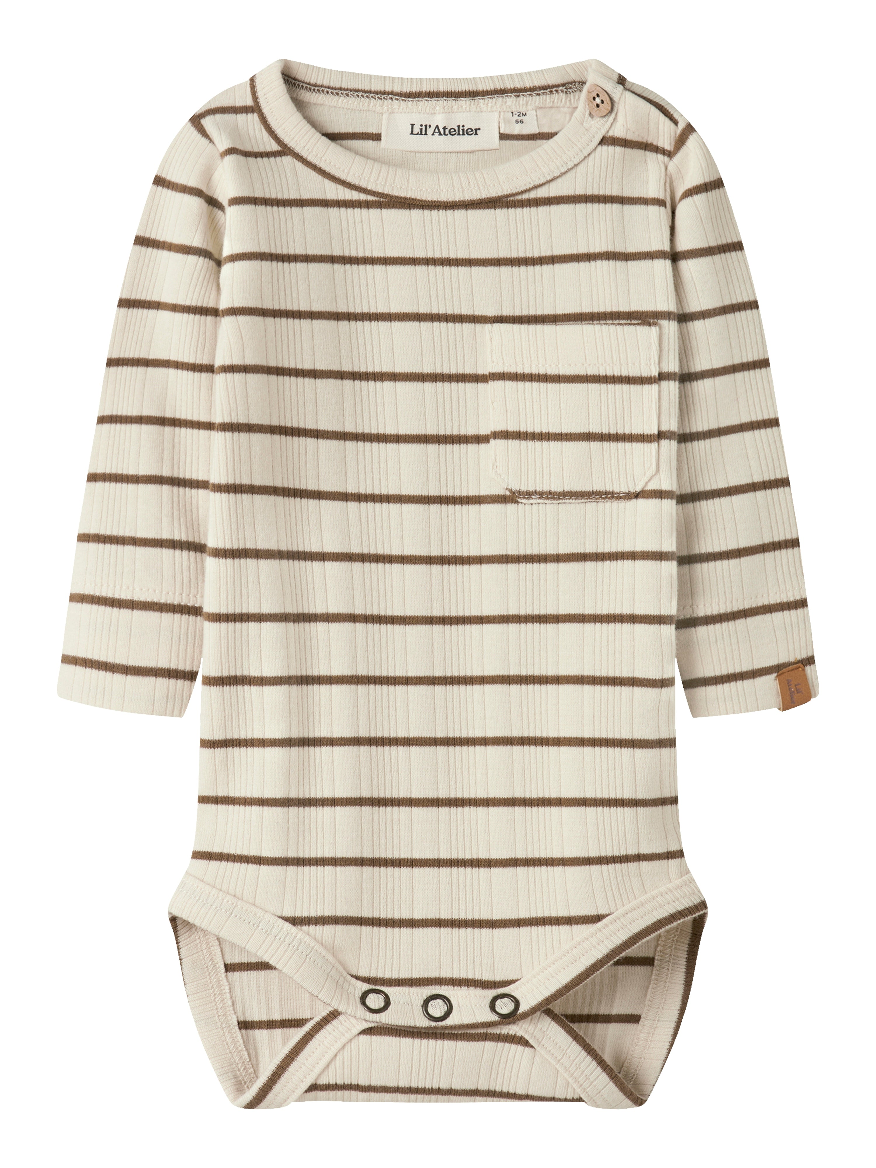 Lil Atelier Kaby - Ls Slim Body - Turtledove Kangaroo -   Cm