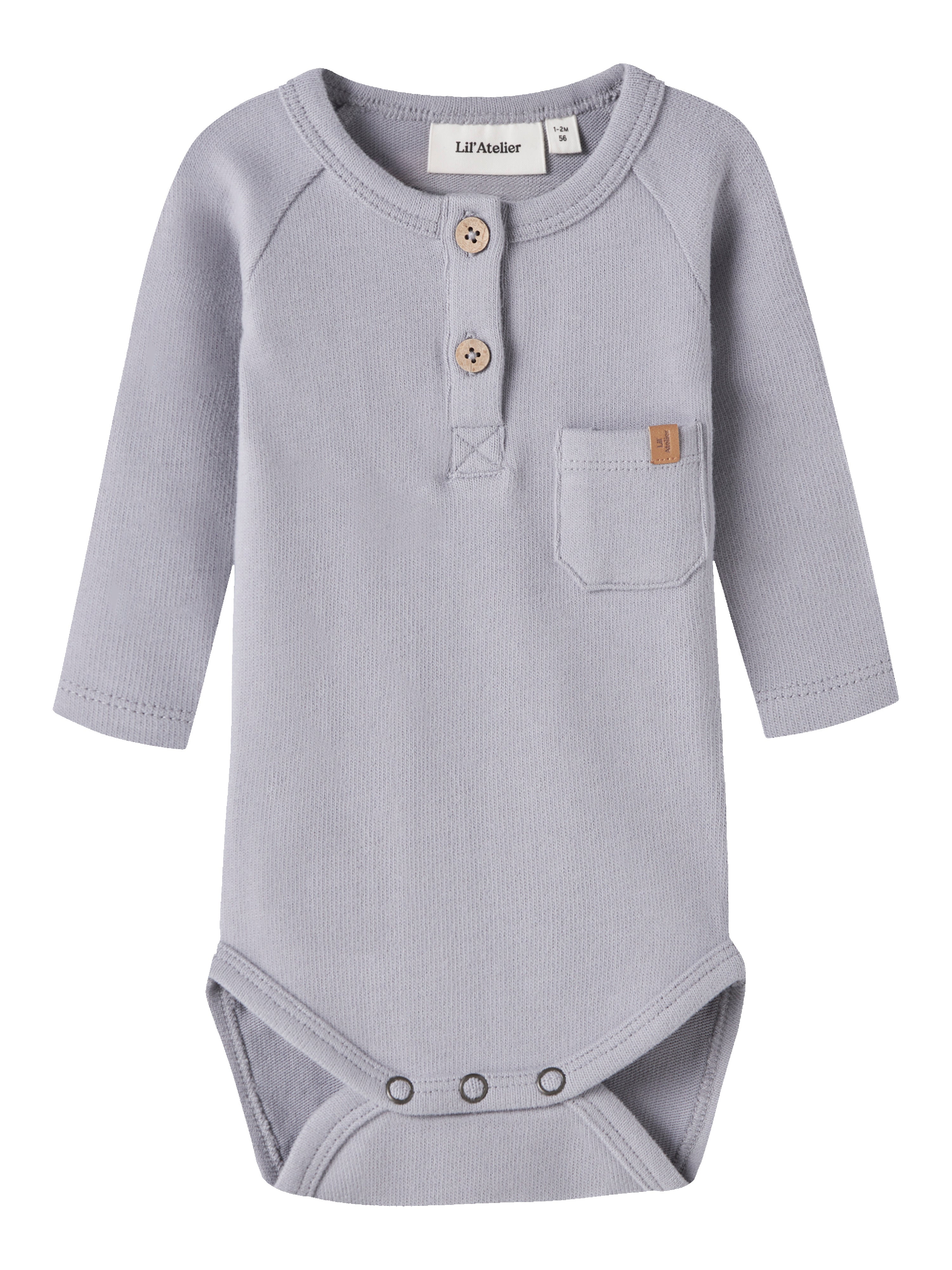Lil Atelier Luno - Ls Slim Body - Sleet -   Cm