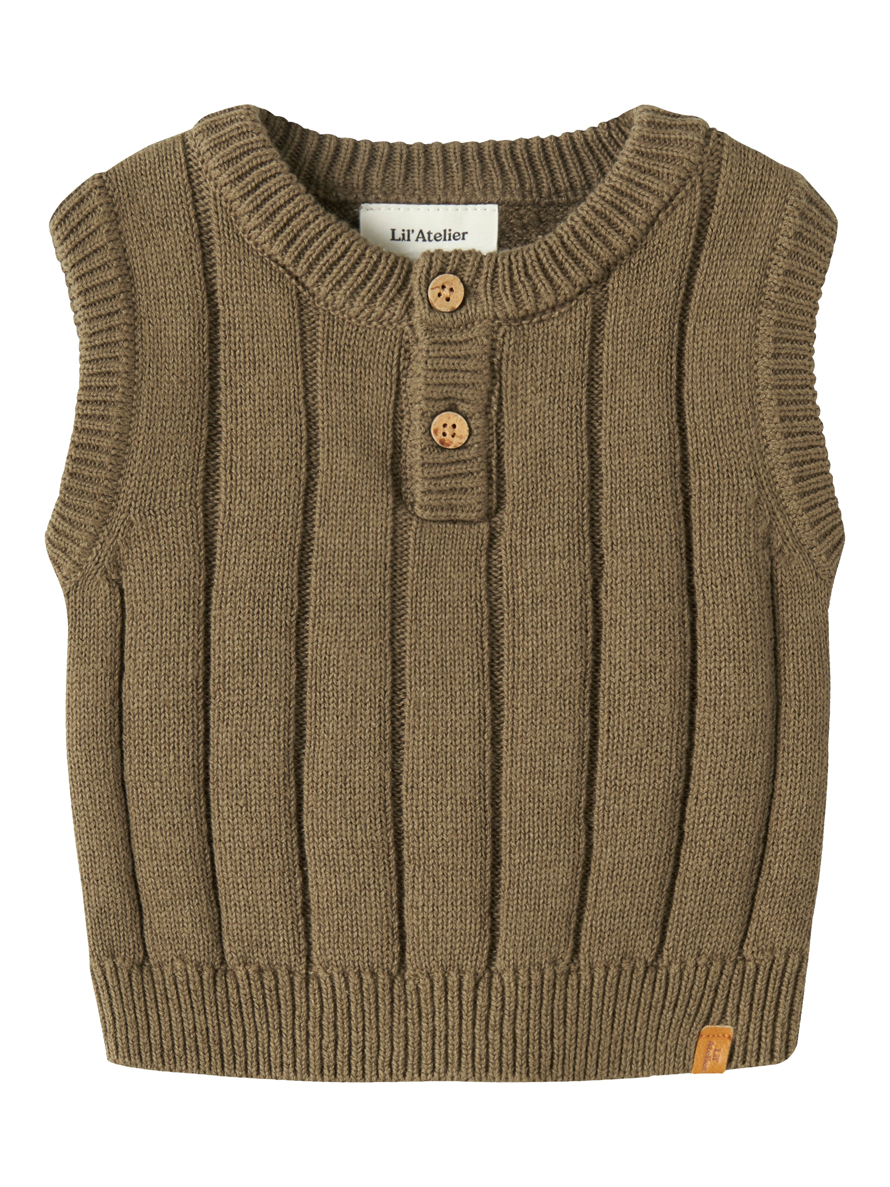 Lil Atelier Lomon - Knit Vest - Kangaroo - Cm