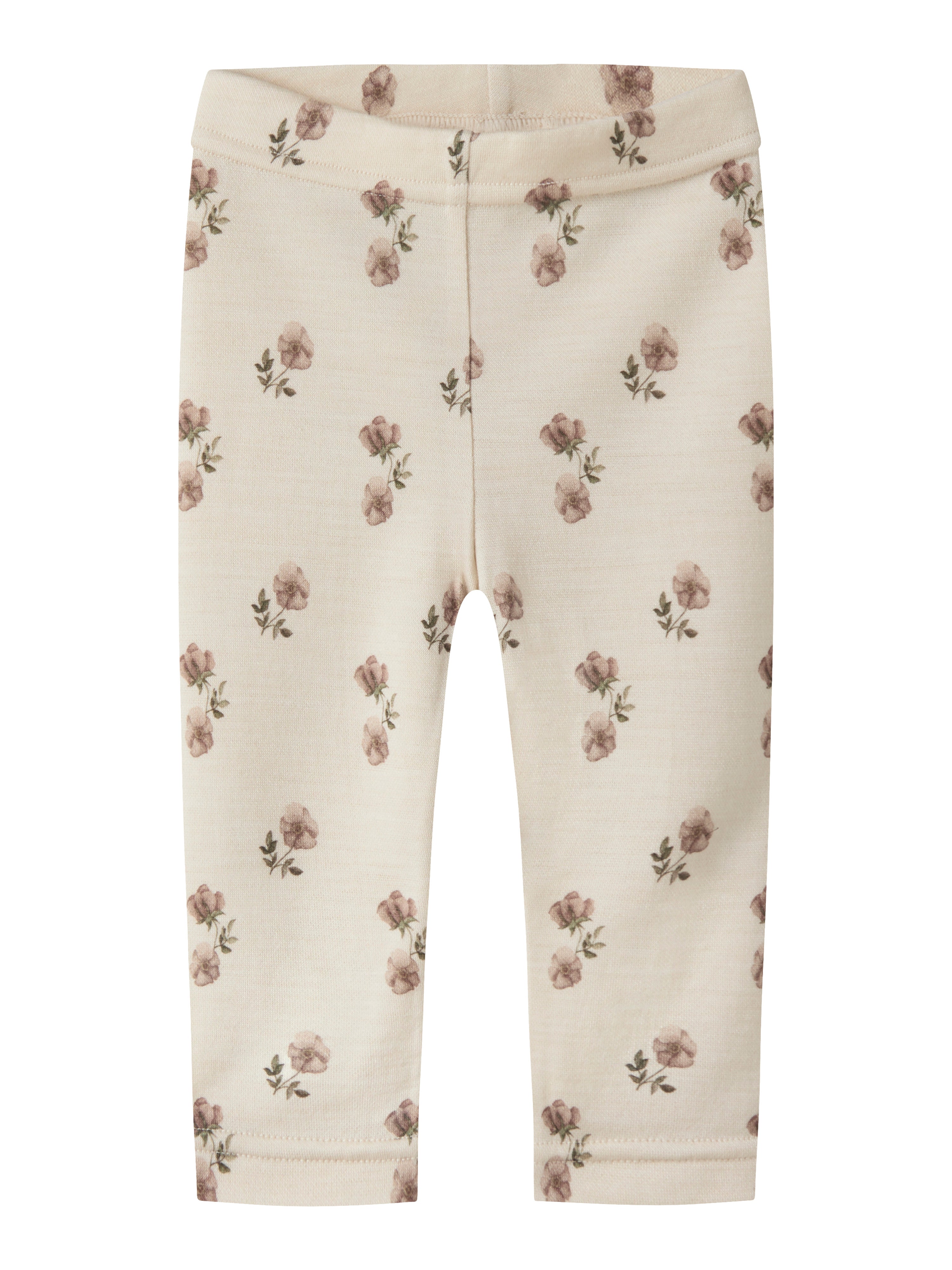 Lil Atelier Nilo - Nun Wool Slim Leggings - Turtledove Flower - Cm