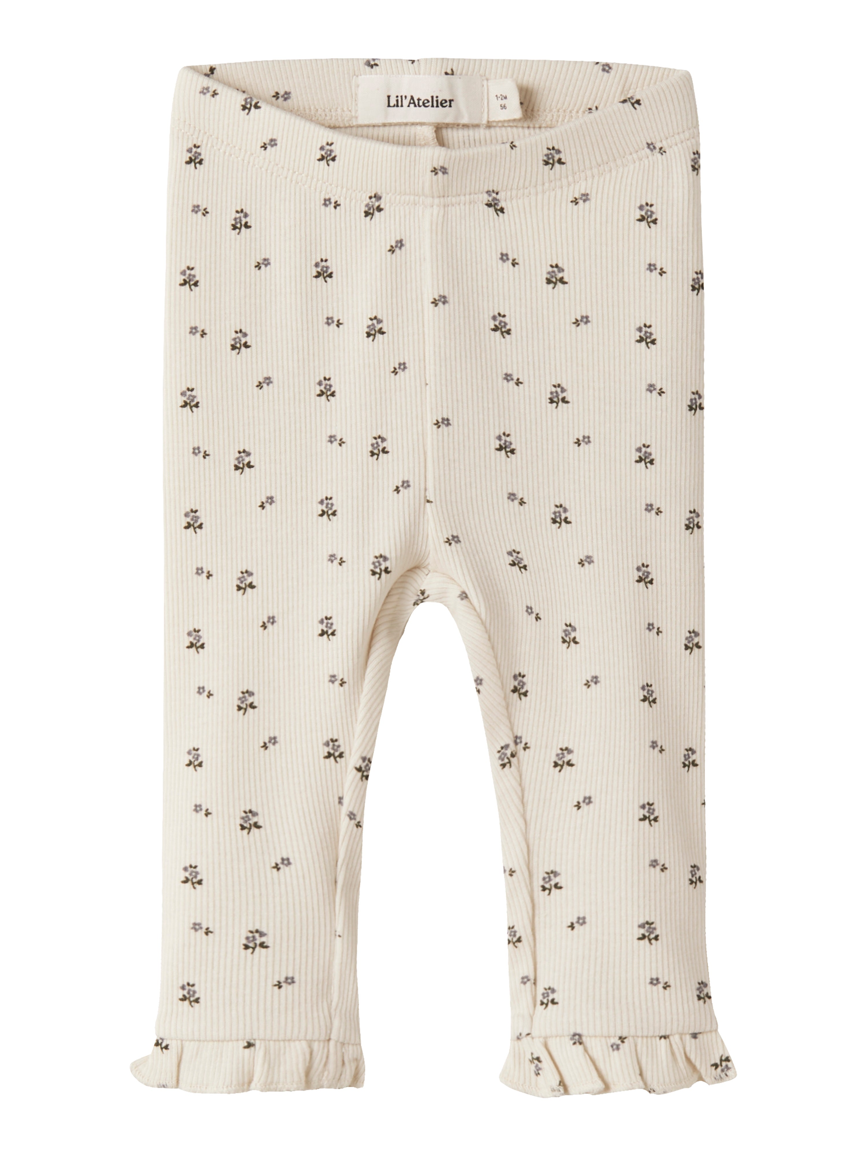 Lil Atelier Lago - Mer Slim Leggings - Turtledove Blue Flower - Cm