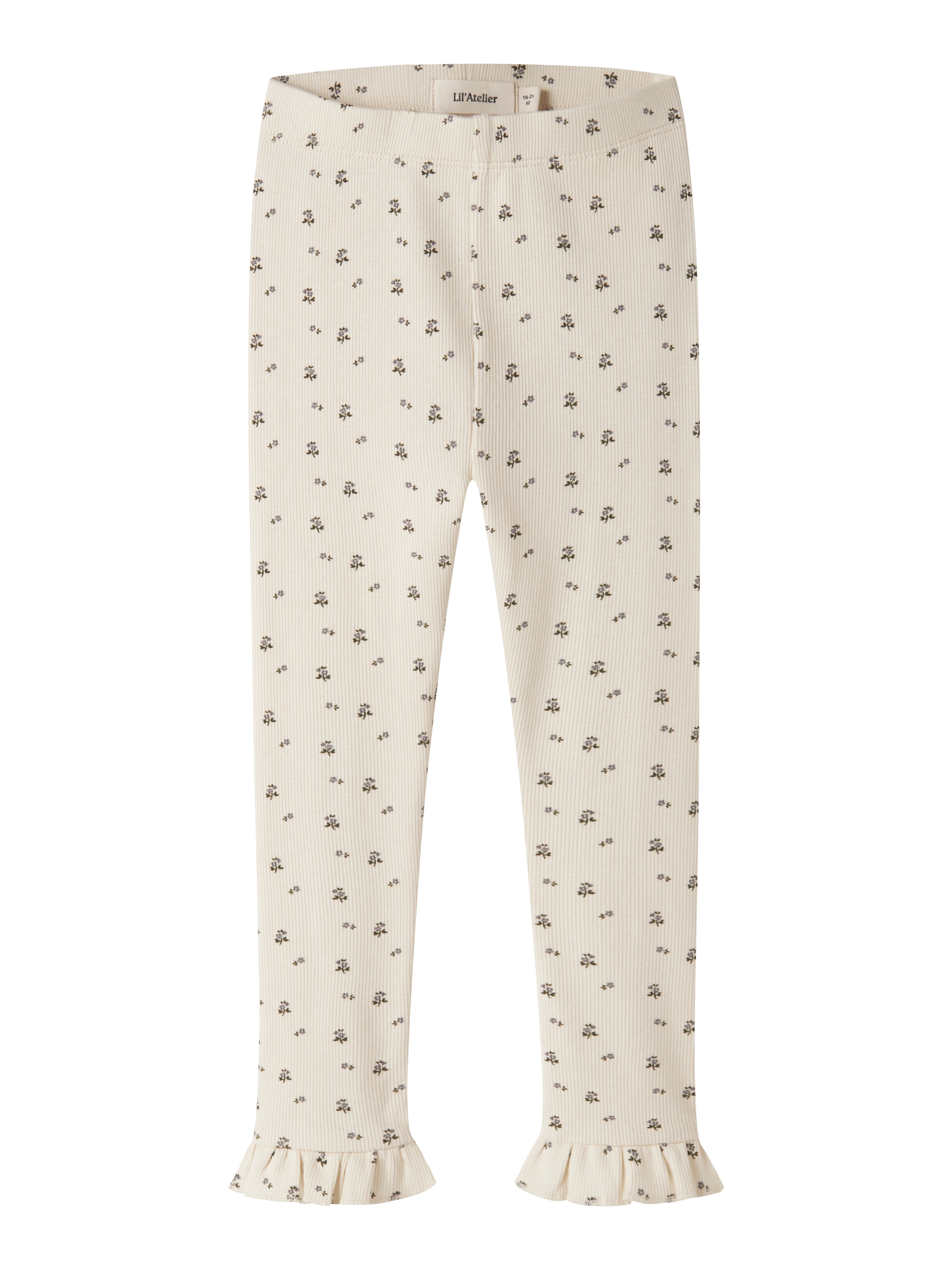 Lil Atelier Lago - Mer Slim Leggings - Turtledove Blue Flower - Cm