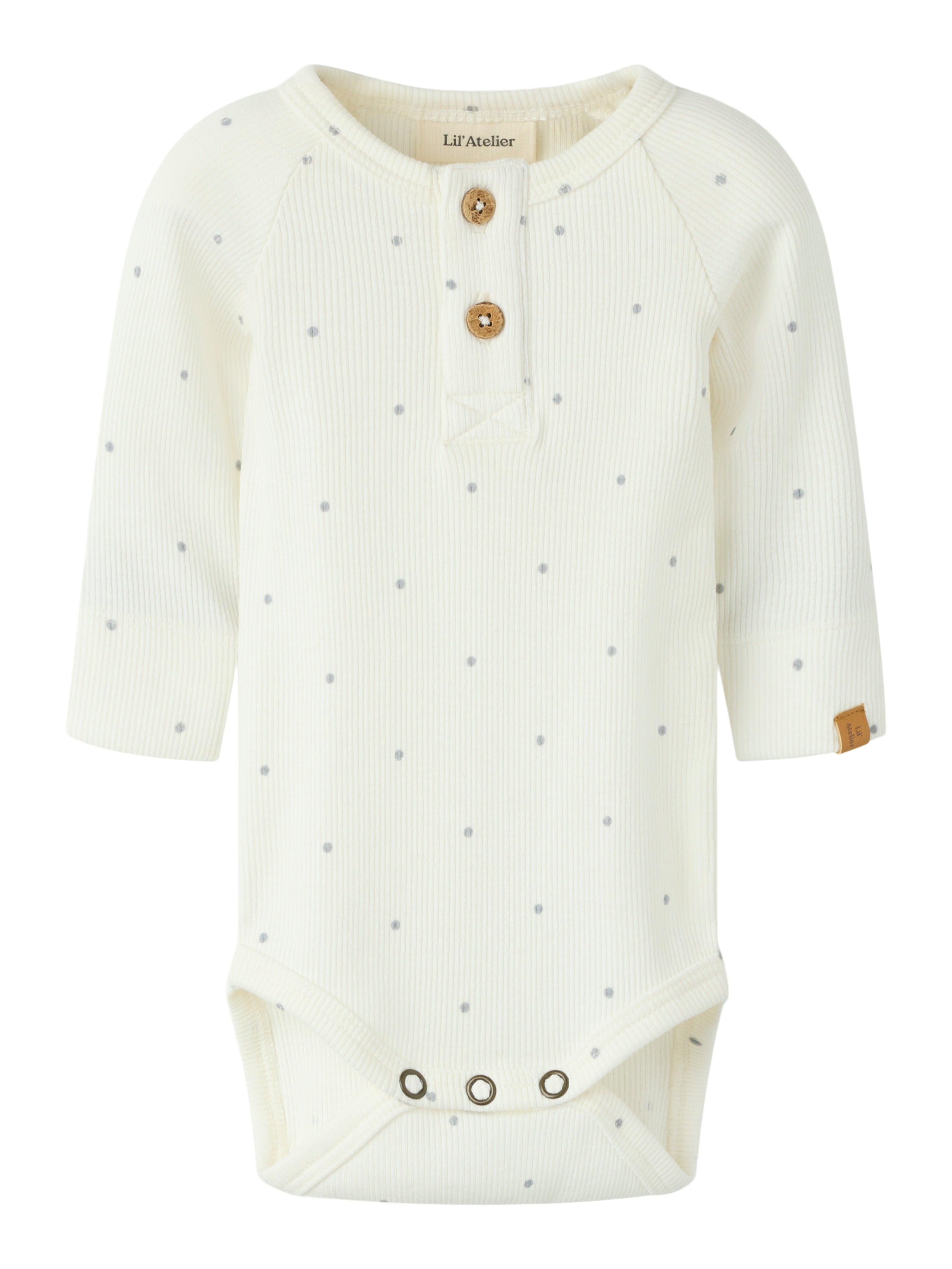 Lil Atelier Gago - Kip Slim Body - Coconut Milk Dot -   Cm