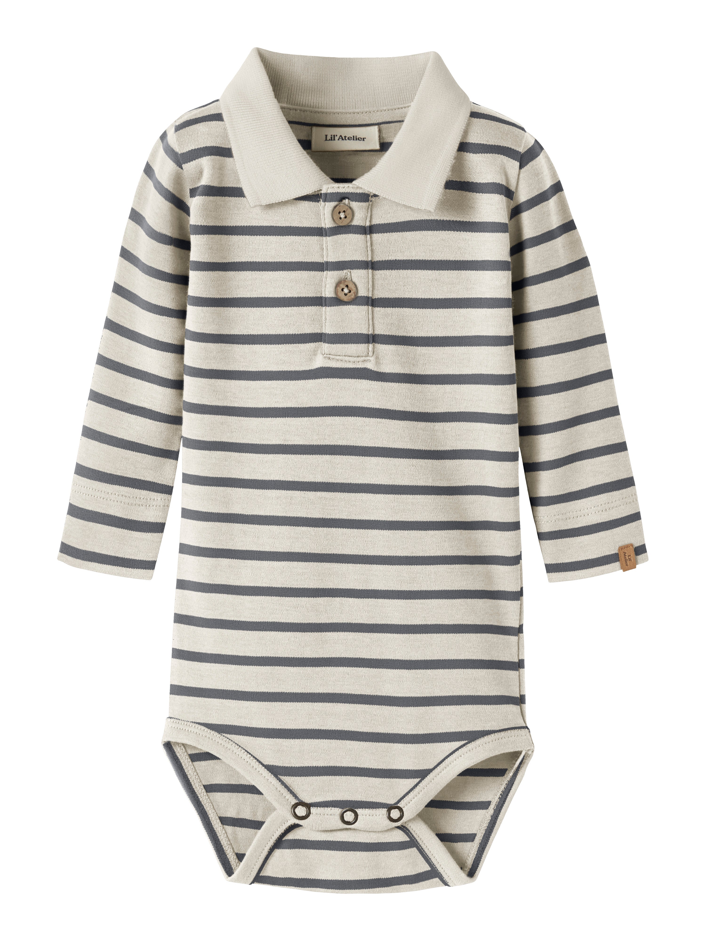 Lil Atelier Limia - Ls Polo Body - Turtledove Poppy Seed - Cm