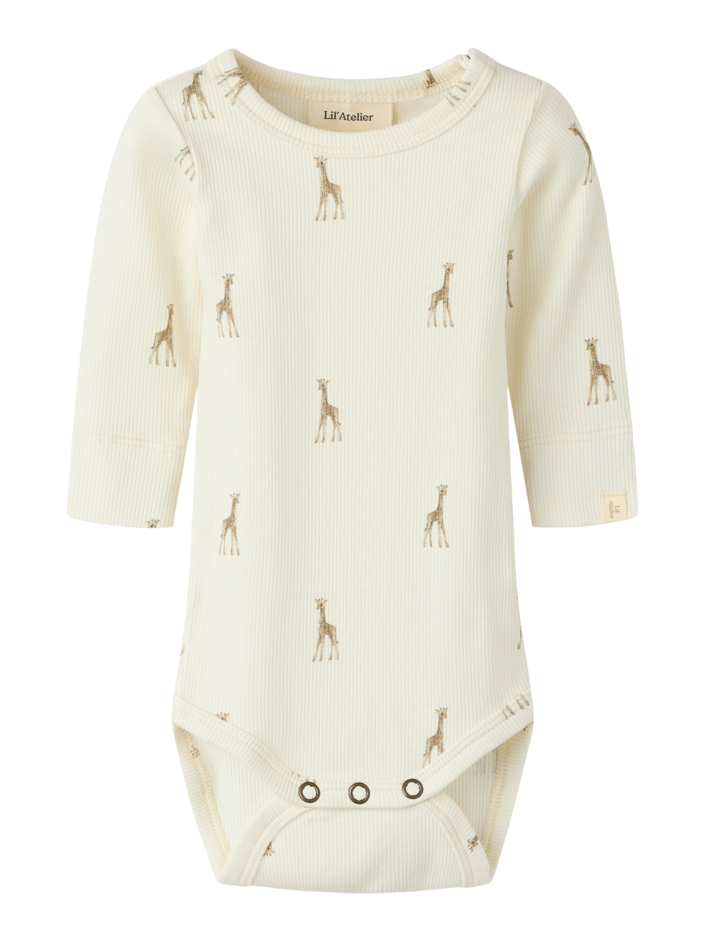 Lil Atelier Gavo - Emo Ls Slim Body - Turtledove Giraffe -   Cm
