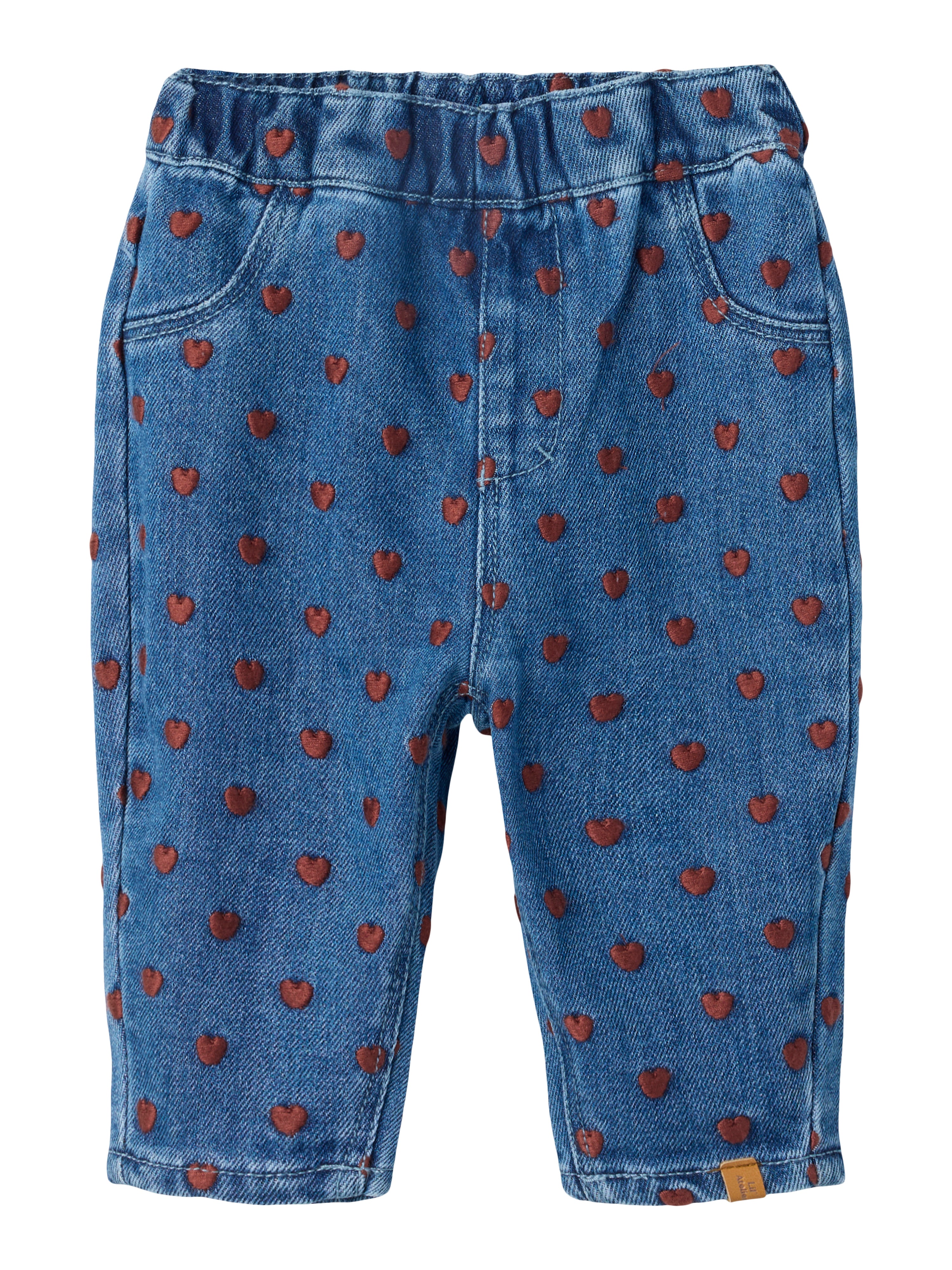 Lil Atelier Liva - Loose Jeans - Dark Blue Denim Hearts -   Cm
