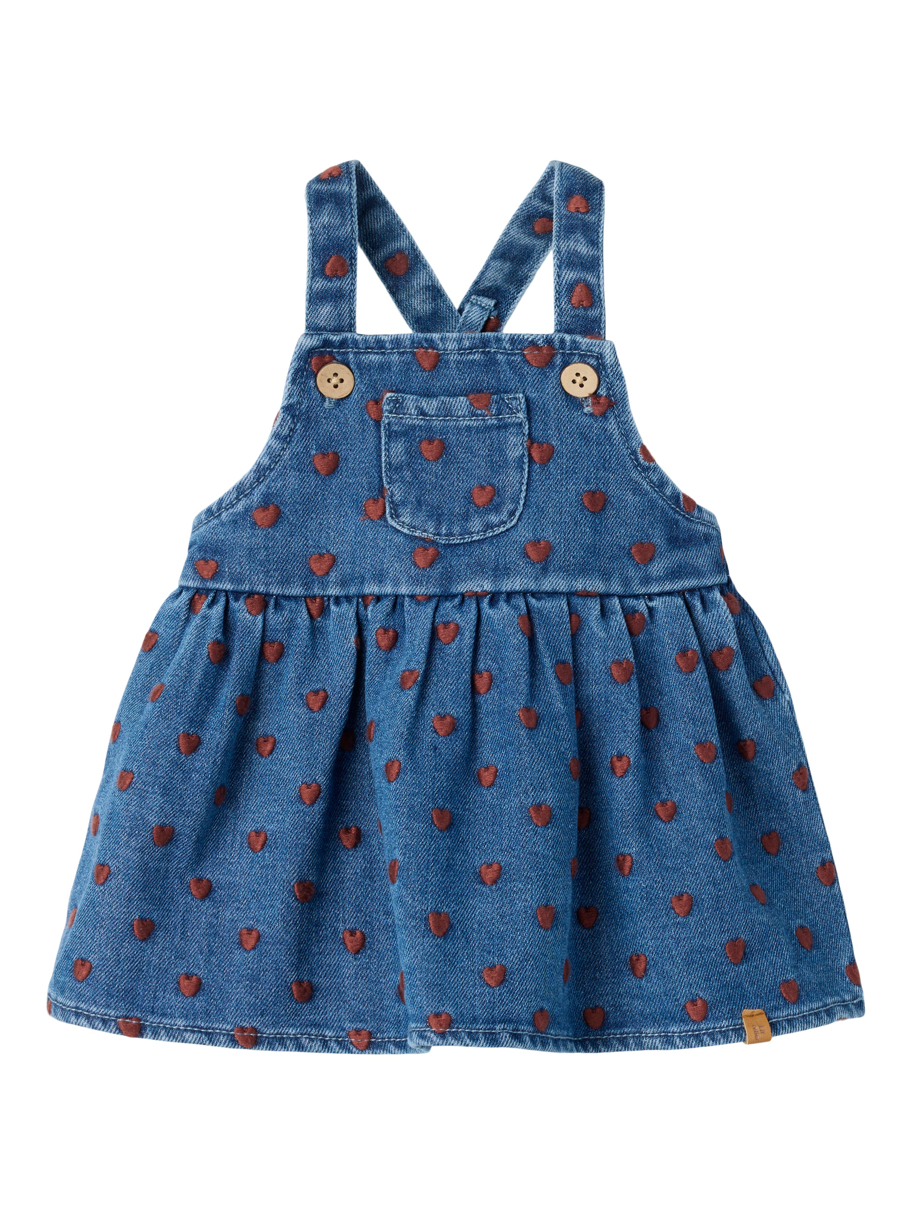 Lil Atelier Liva - Loose Denim Skirtall - Dark Blue Denim Hearts -   Cm