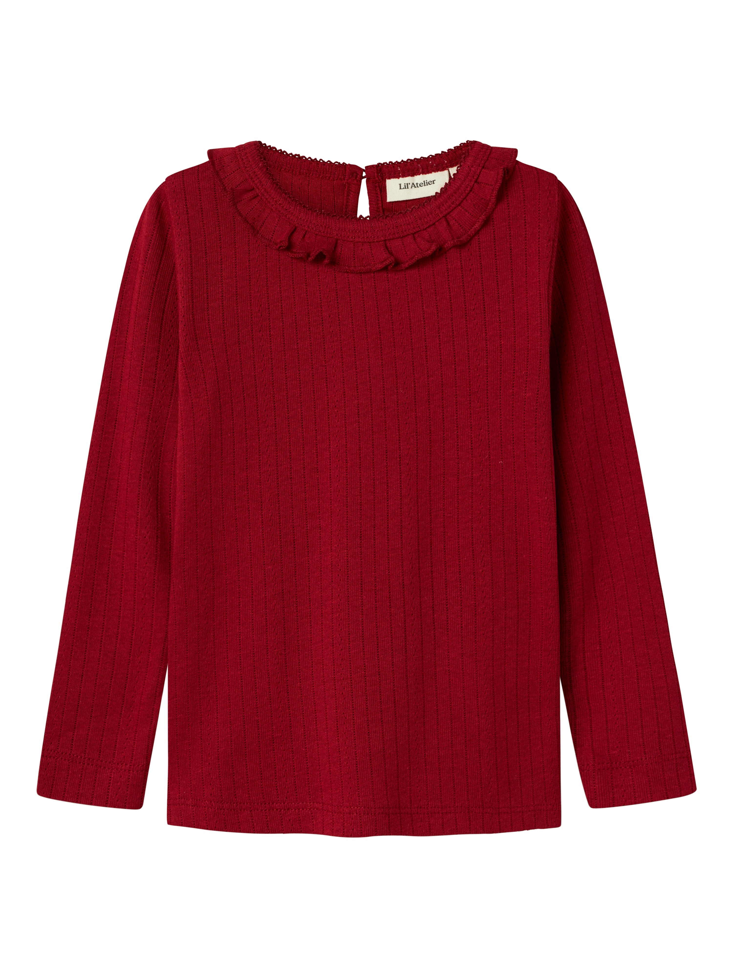 Lil Atelier Rachel Nis Slim Bluse – Rød Dahlia Tilbud!