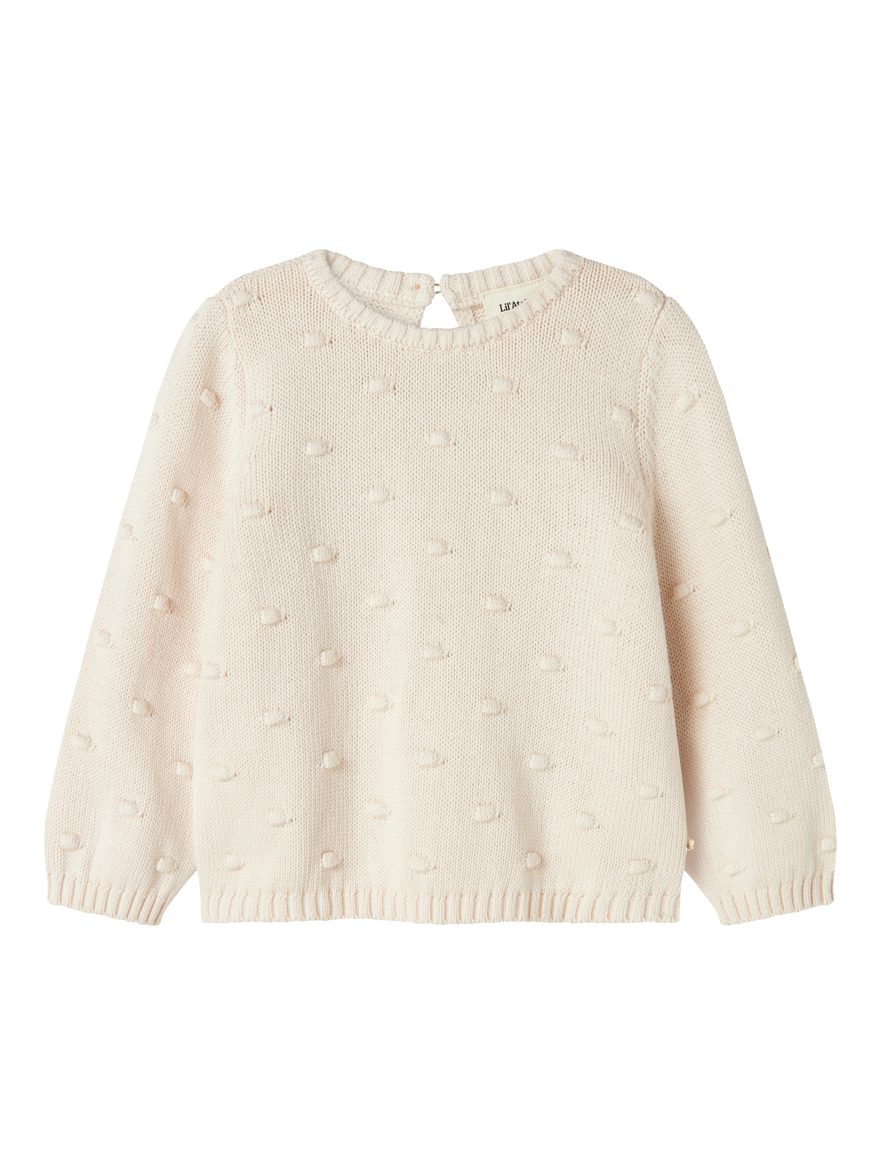 Lil Atelier Gable Loose Knit - Pastel Parchment Strikbluse