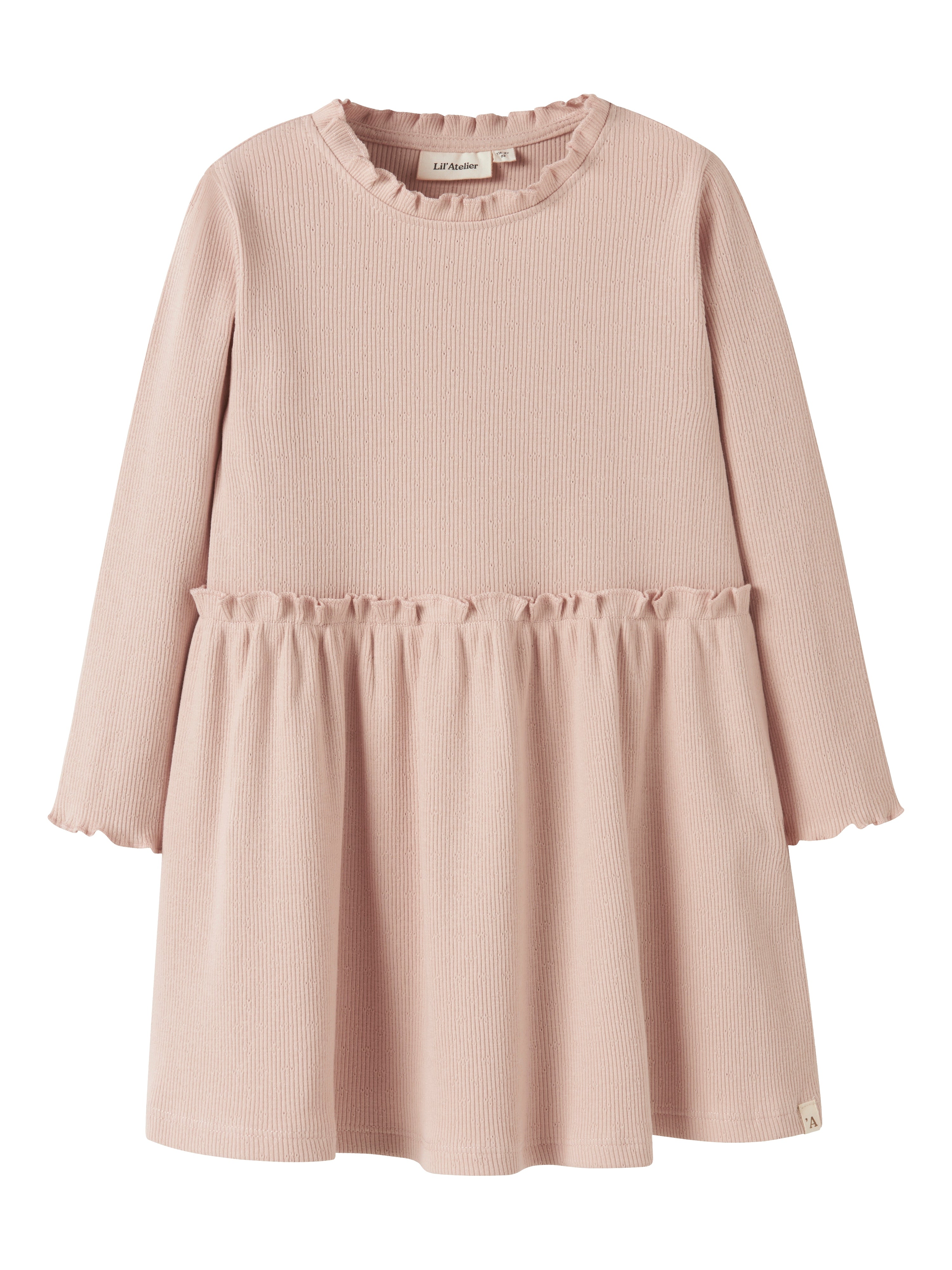 Lil Atelier Nora Kjole – Cameo Rose med Flæse Detalje