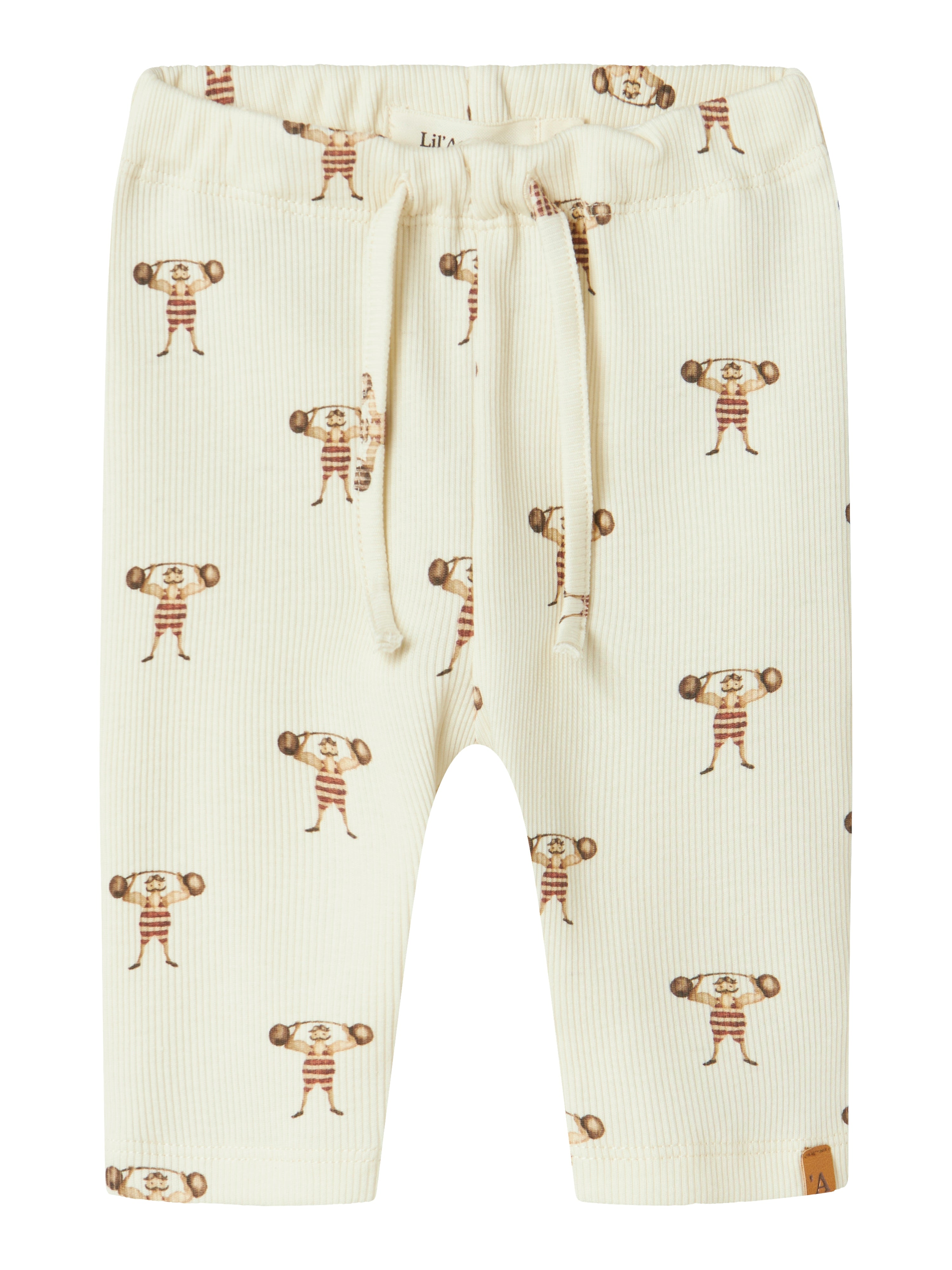 Lil Atelier Lavo Emi Bukser – Turtledove med sjovt print