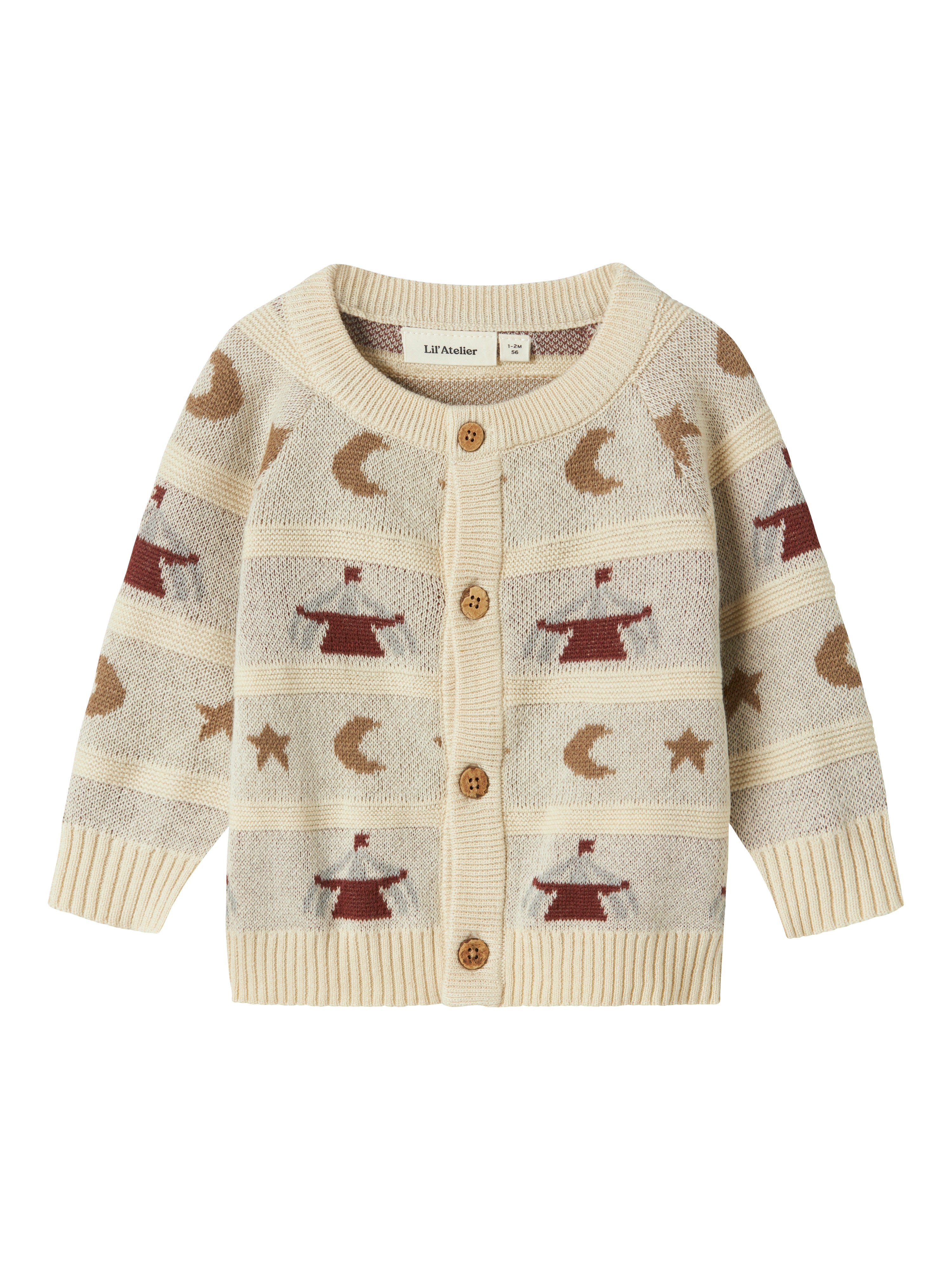 Lil Atelier Lamai Strik Cardigan – Turtledove – Fantastisk Tilbud!