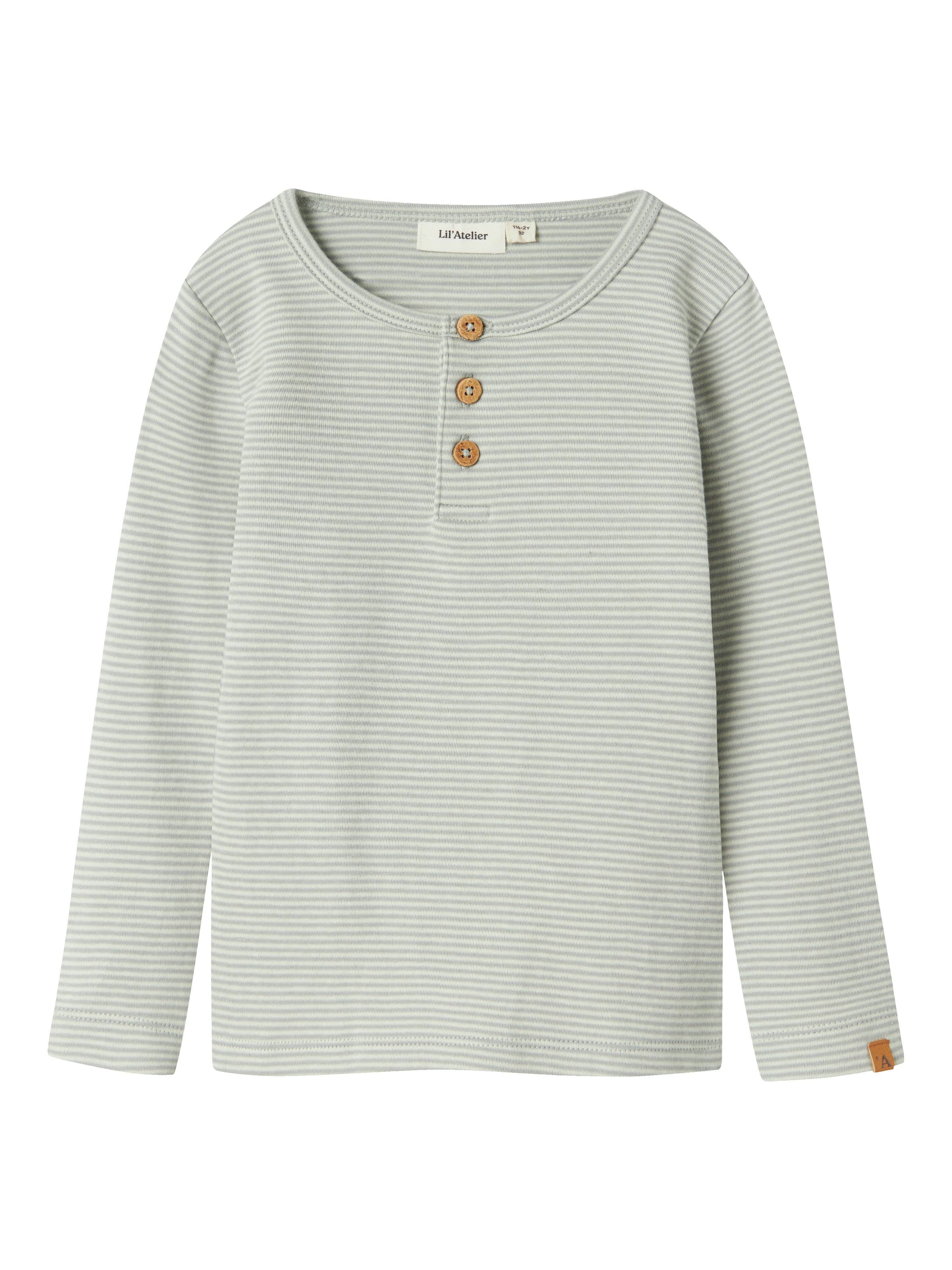Lil Atelier Ohio Slim Top - Murmur Pigeon - Økologisk Bluse