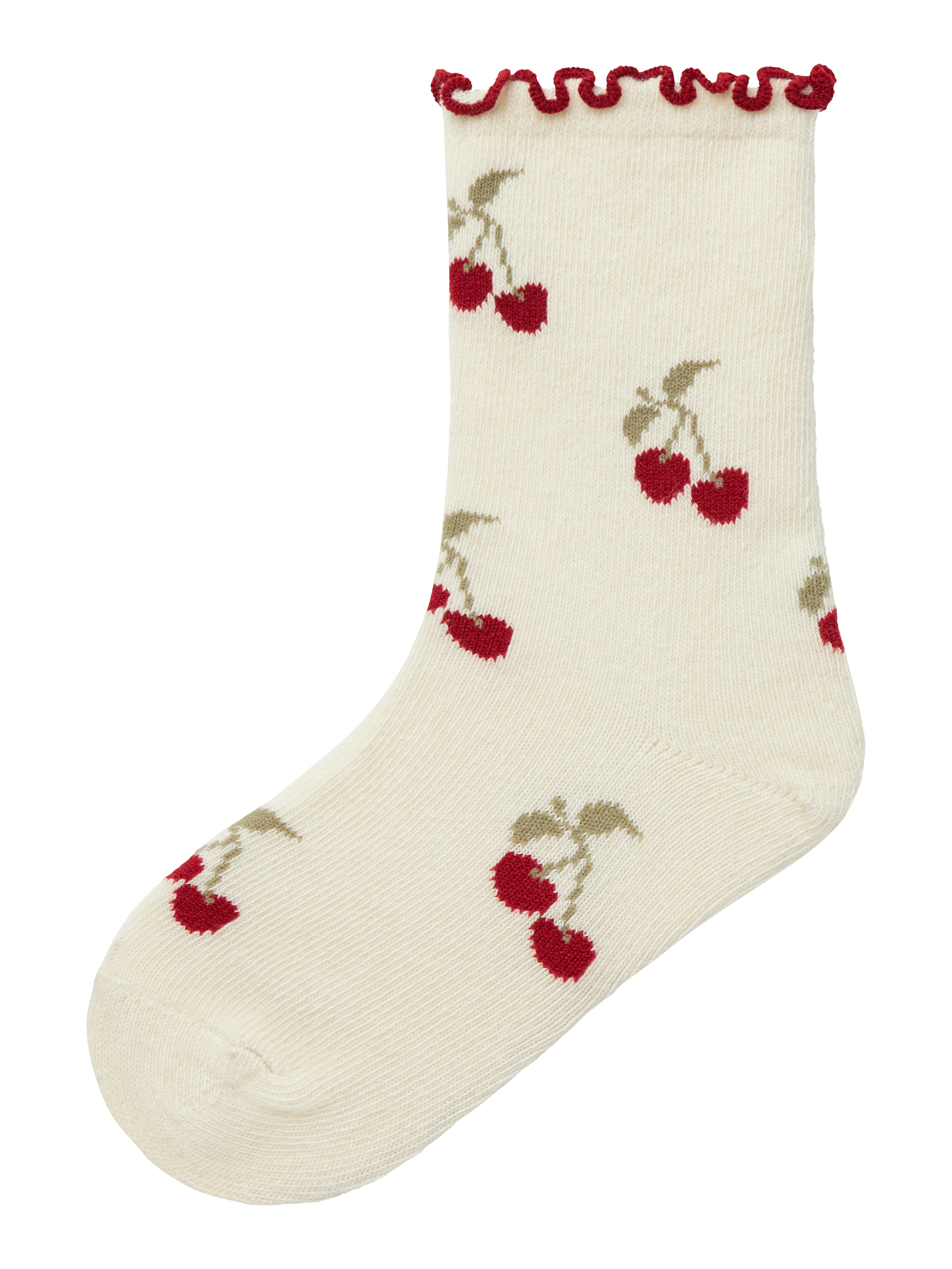 Lil Atelier Darlene Babysokker – Turtledove Cherry Udsalg!