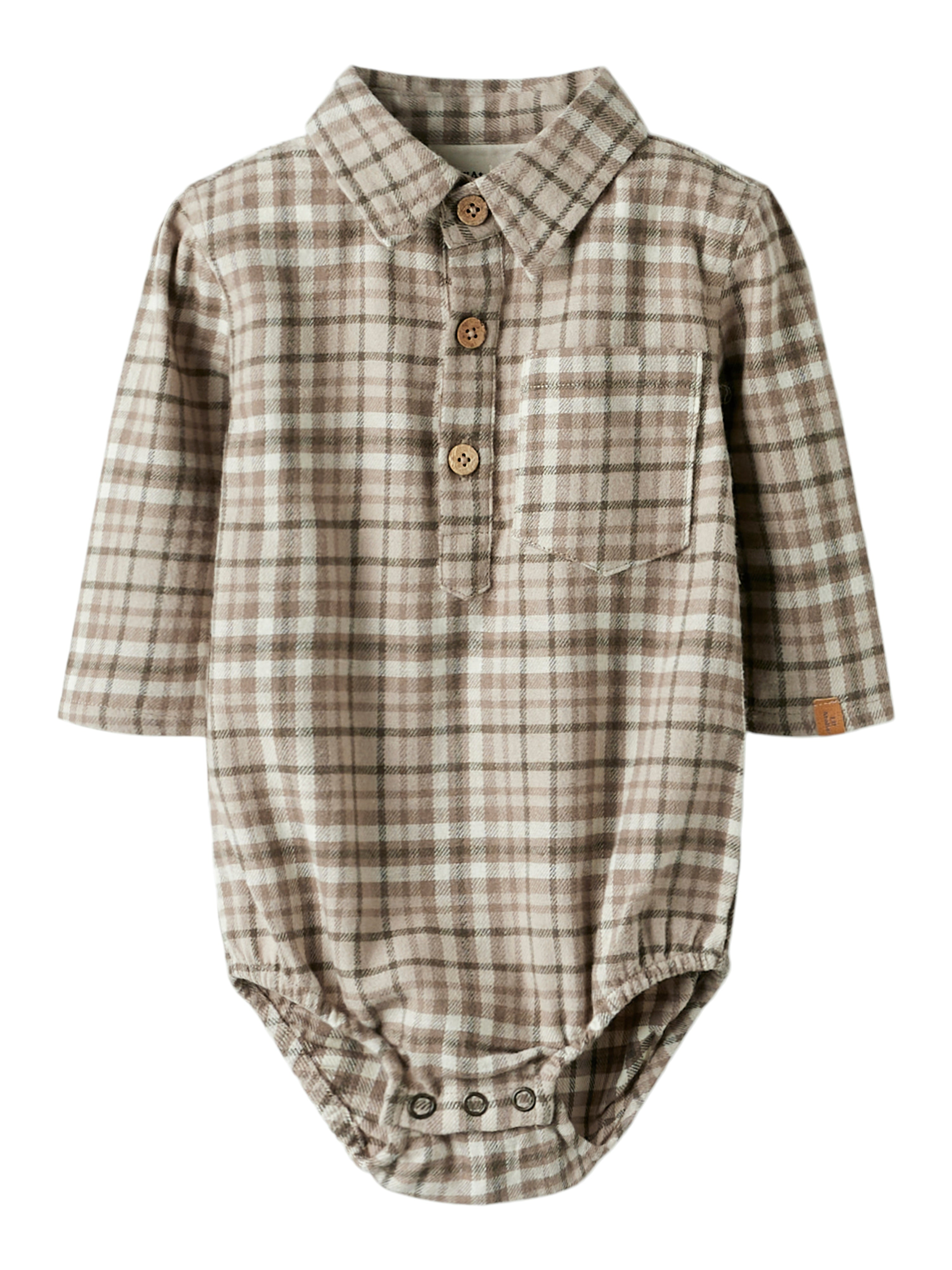 Lil Atelier Rebel Body Shirt – Festlig Tern i Sepia Tint