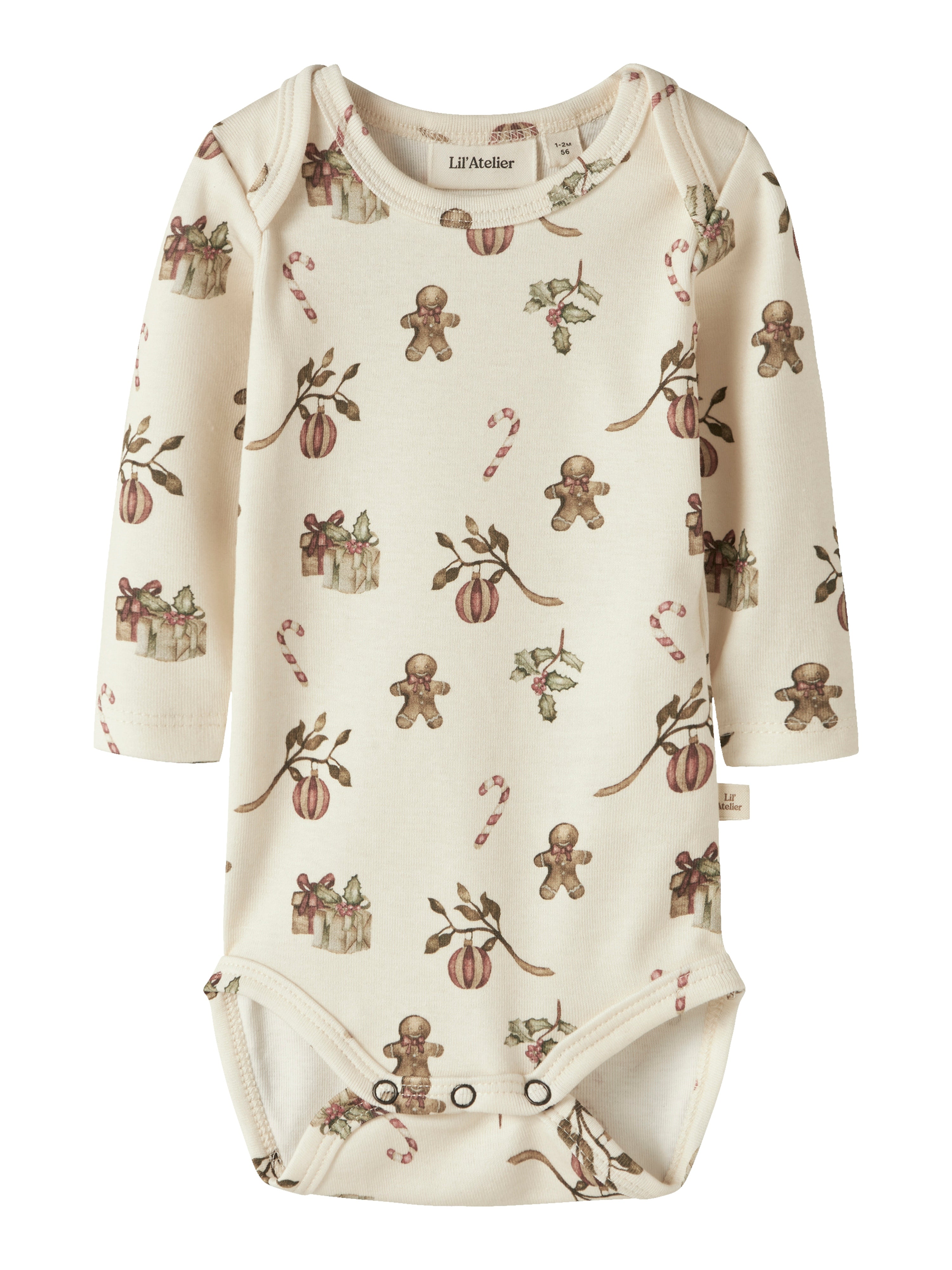 Lil Atelier Layo Slim Body – Julemotiv i Turtledove