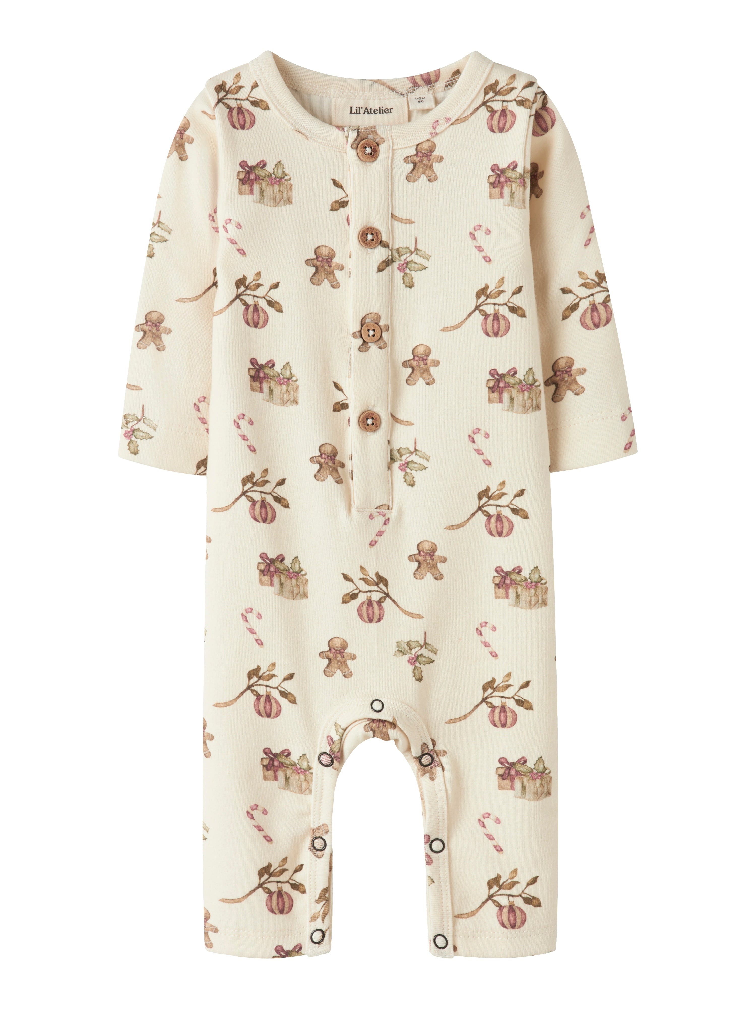 Lil Atelier Layo Natdragt - Turtledove Jul - Julehygge til Baby