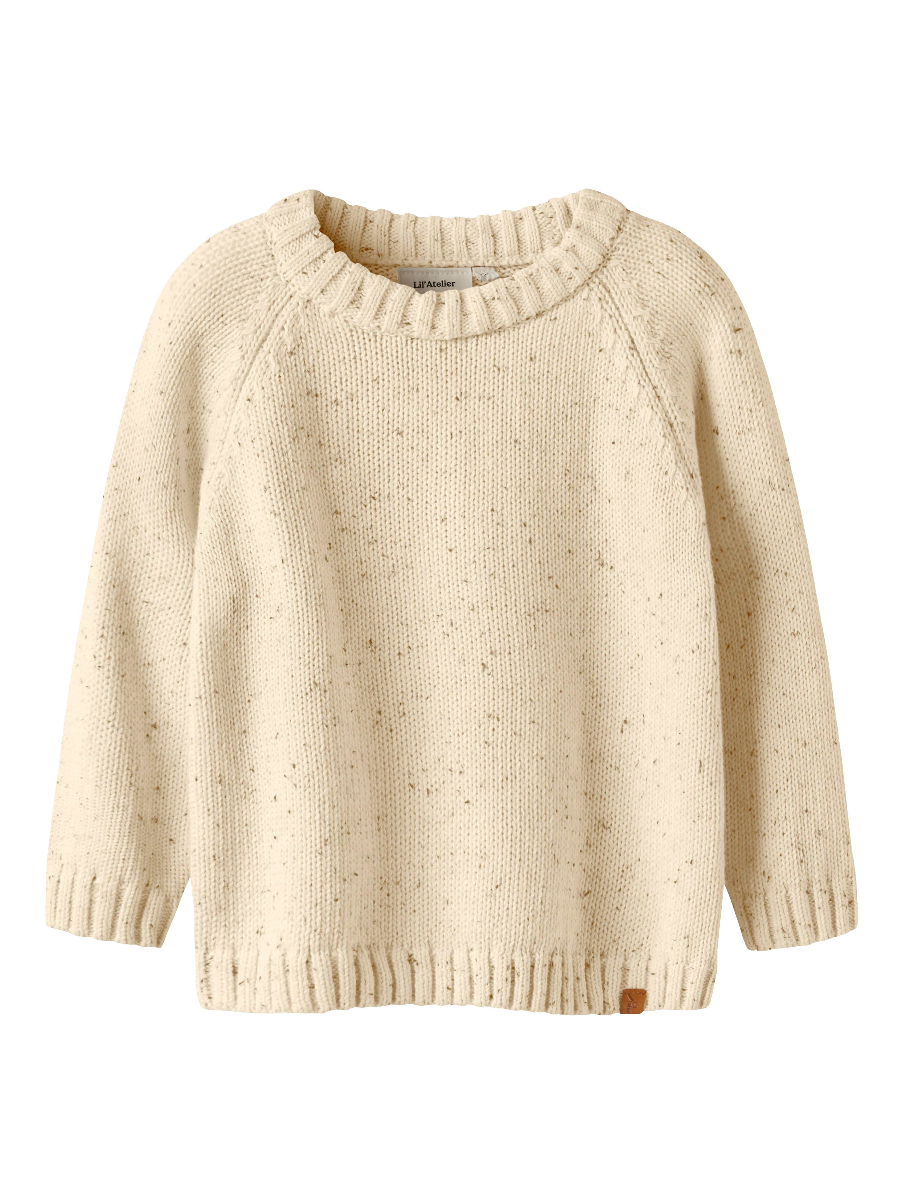 Lil Atelier Galto Fak Strikbluse – Turtledove Tilbud!