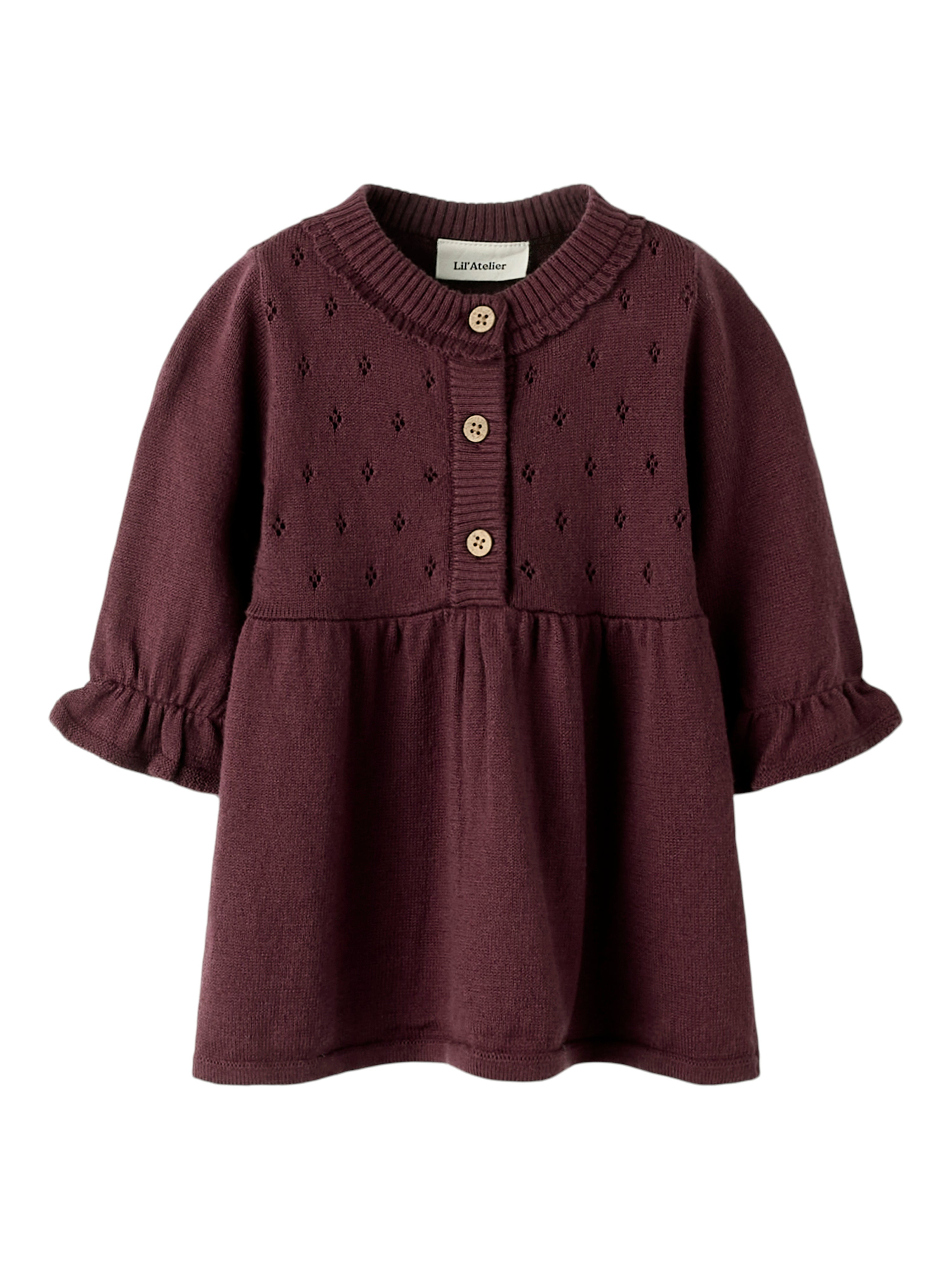 Lil Atelier Nimi Strik Kjole - Catawba Grape - Udsalg!