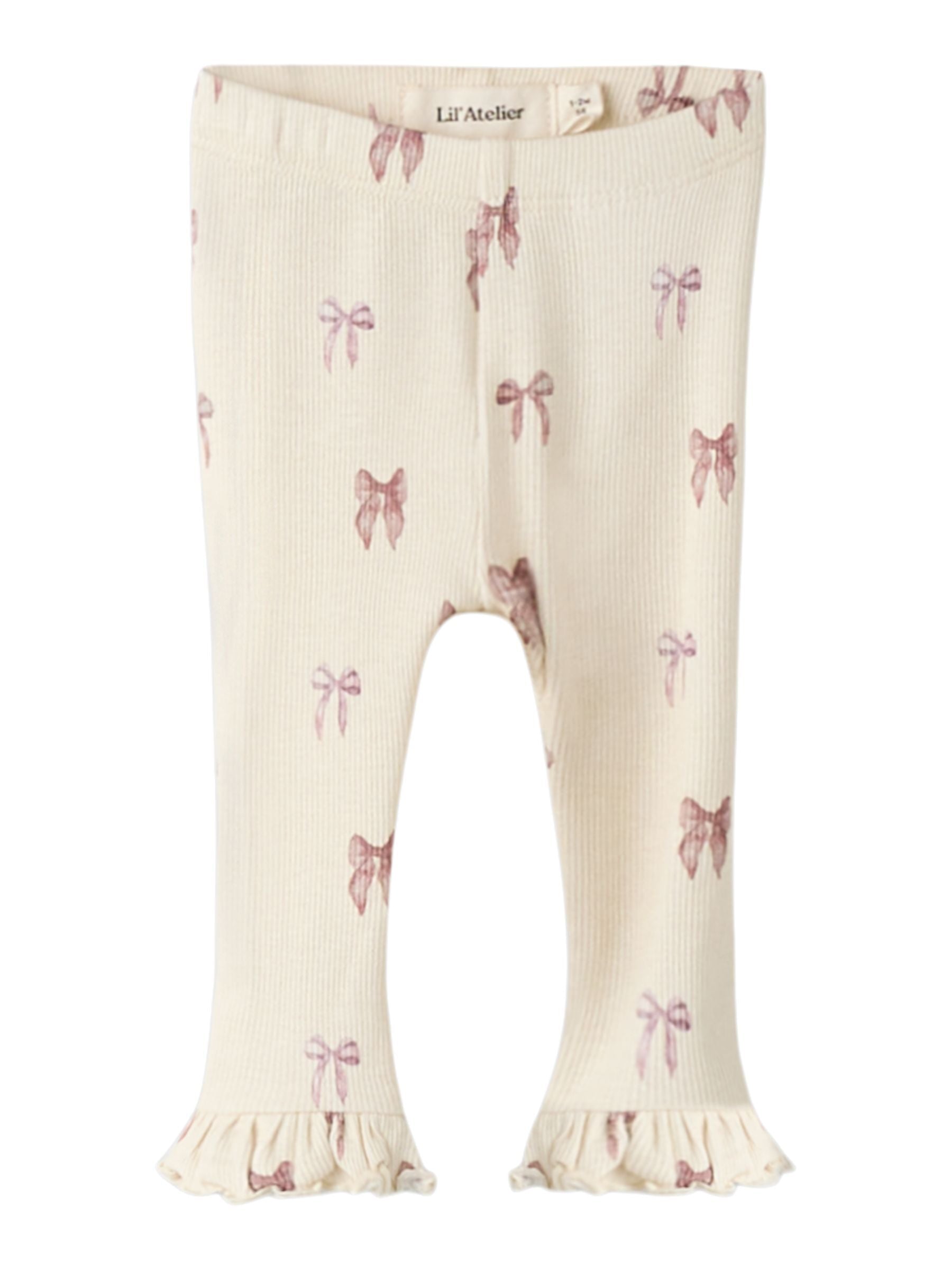 Lil Atelier Gavo Eka Leggings - Turtledove Bow Tilbud!