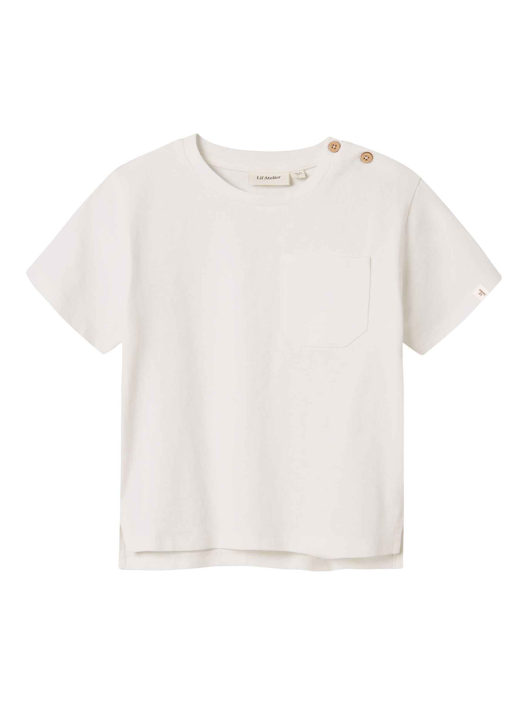 Lil Atelier Dolan Ss Loose Top - Coconut Milk -   Cm
