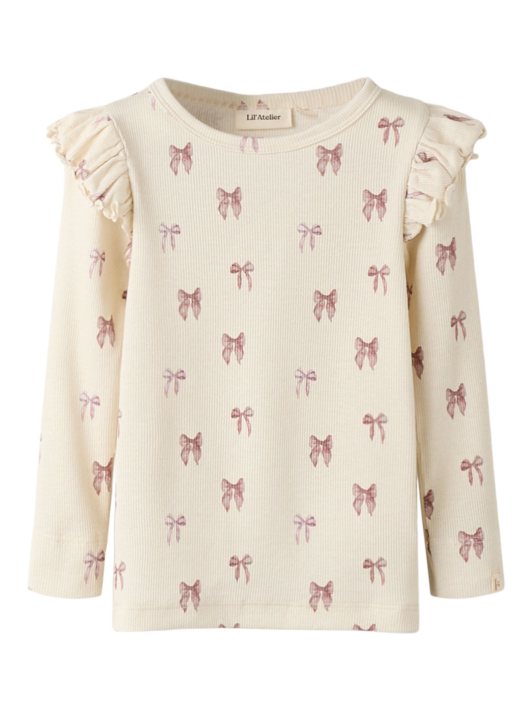 Lil Atelier Gavo Eko Slim Top - Sød Bluse med Sløjfe