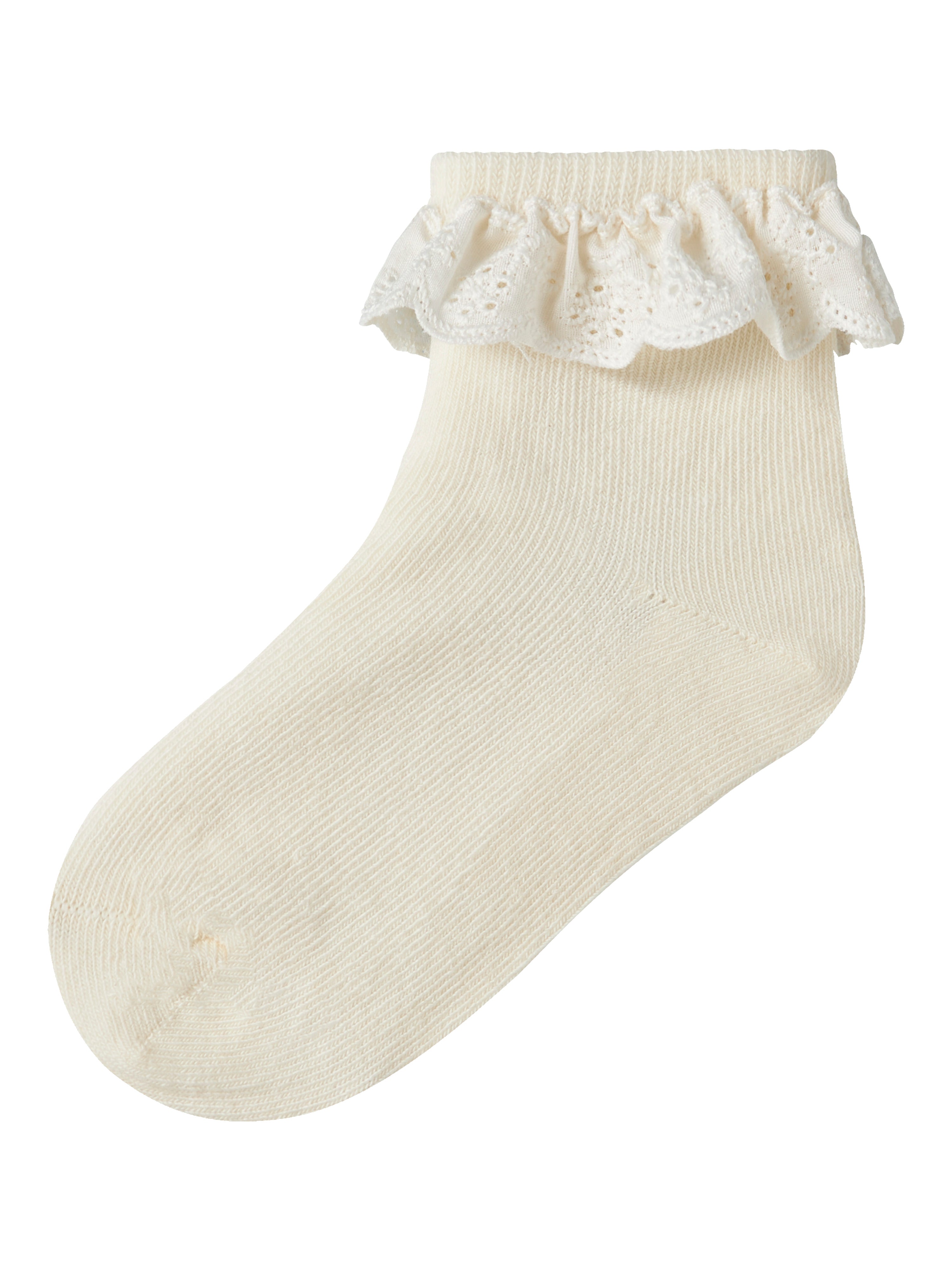 Lil Atelier Dertrud - Strømpe Med Blondekant - Turtledove -
