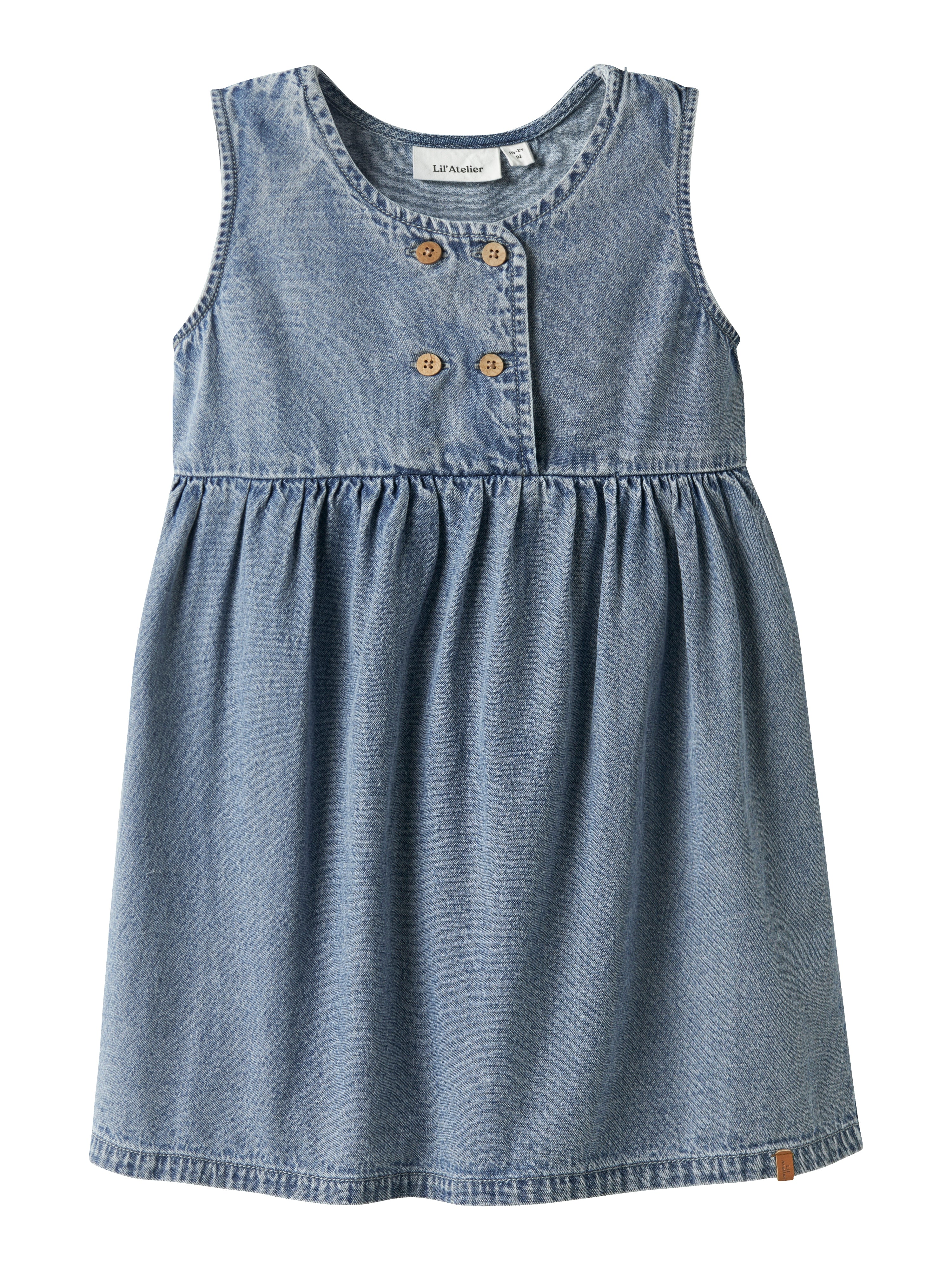 Lil Atelier Taya Denim Kjole – Økologisk Mellemblå Stil