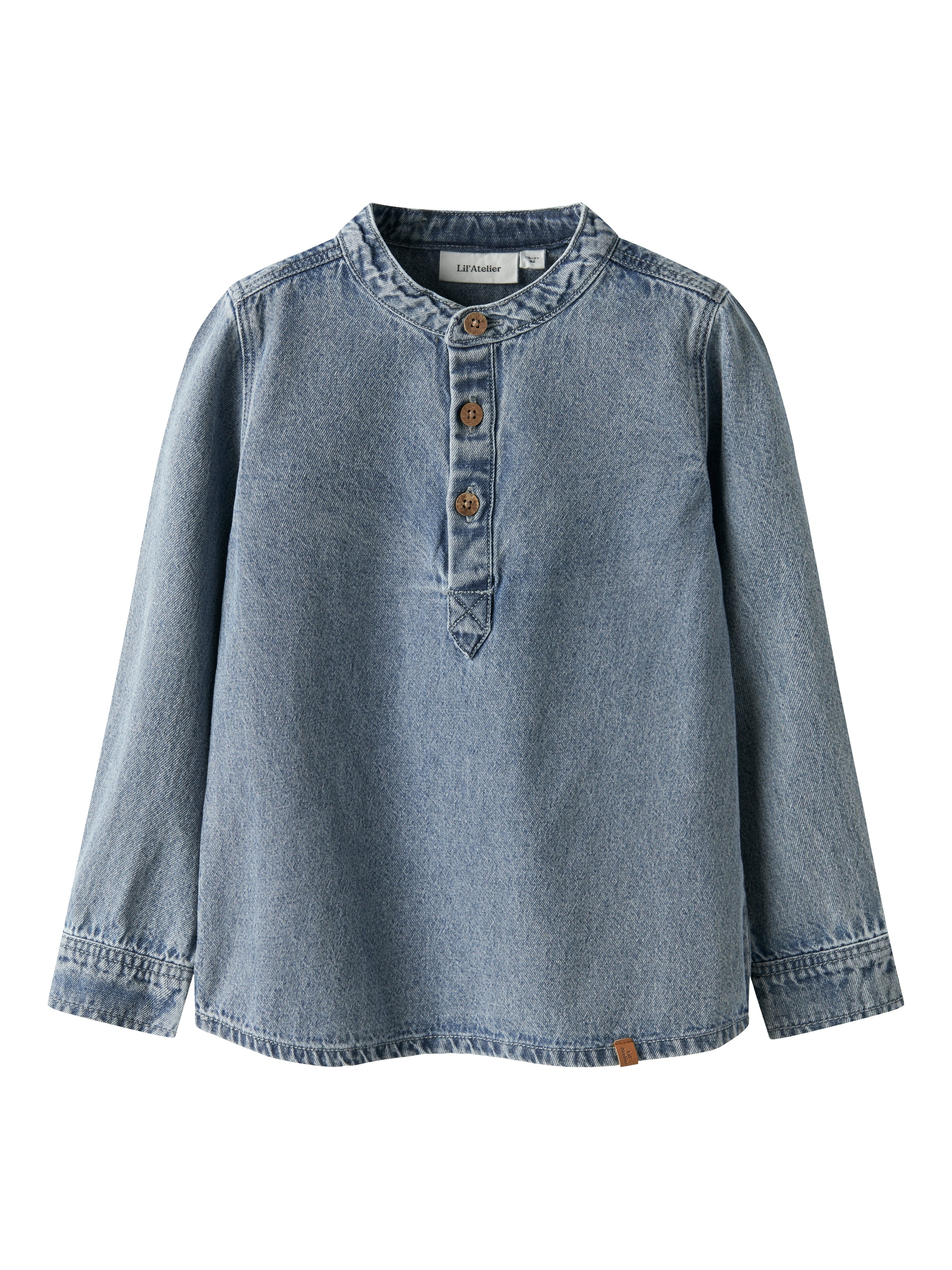 Lil Atelier Taya Løs Denimskjorte – Mørkeblå Must-Have