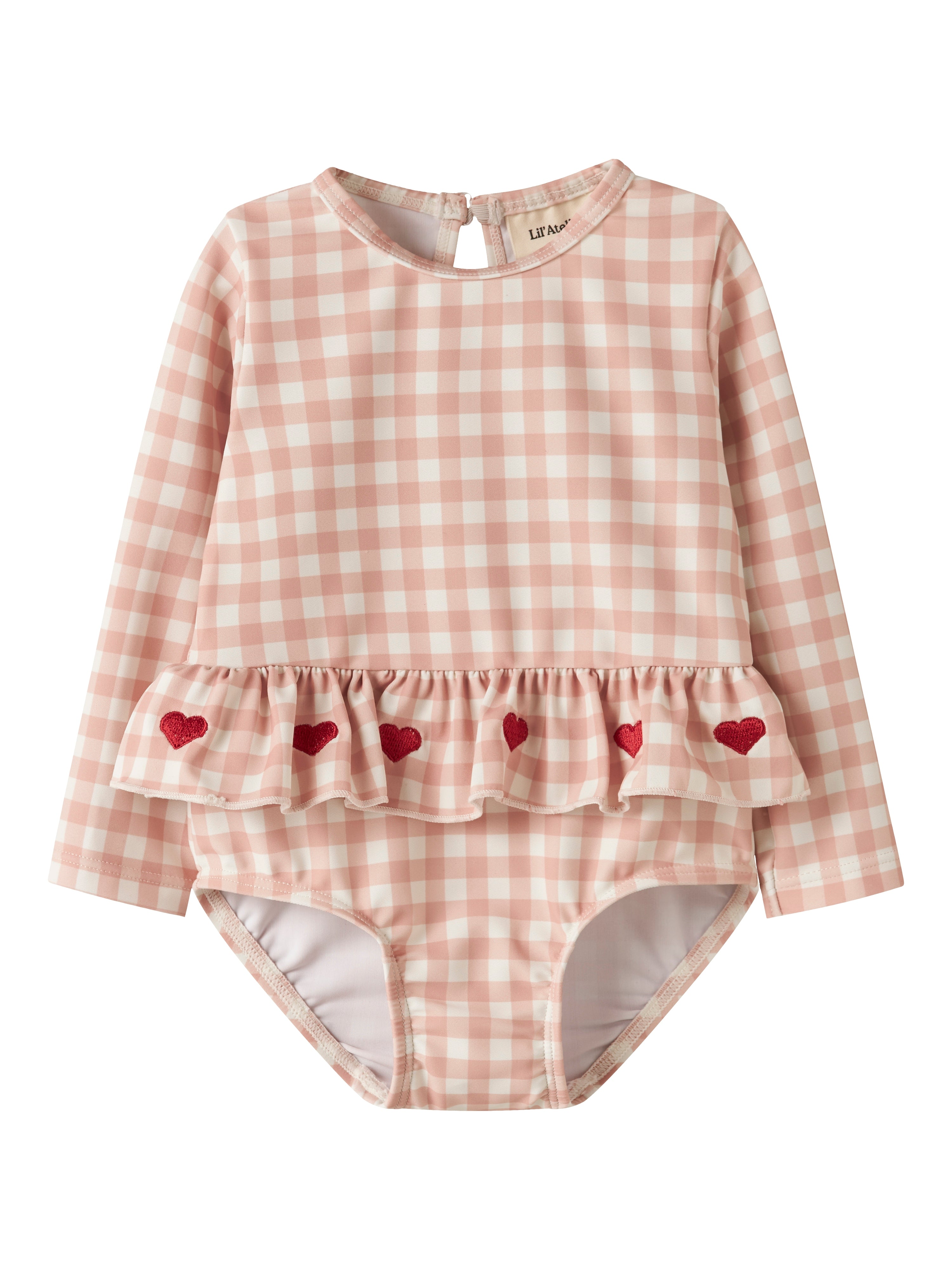 Lil Atelier Finley Ls Swimsuit - Misty Rose -   Cm