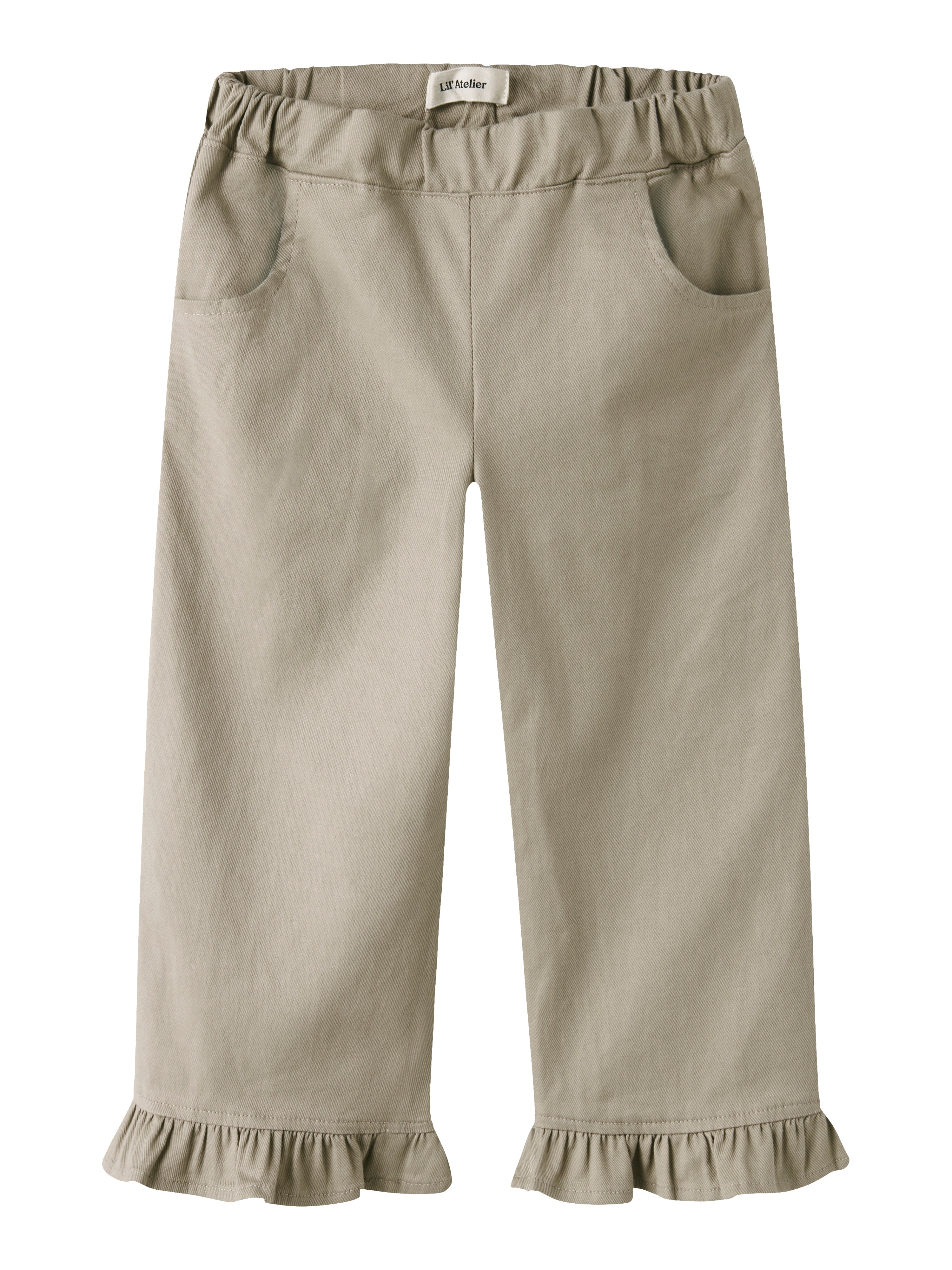 Lil Atelier Doreen Wide Twill Pants - Oxford Tan -   Cm
