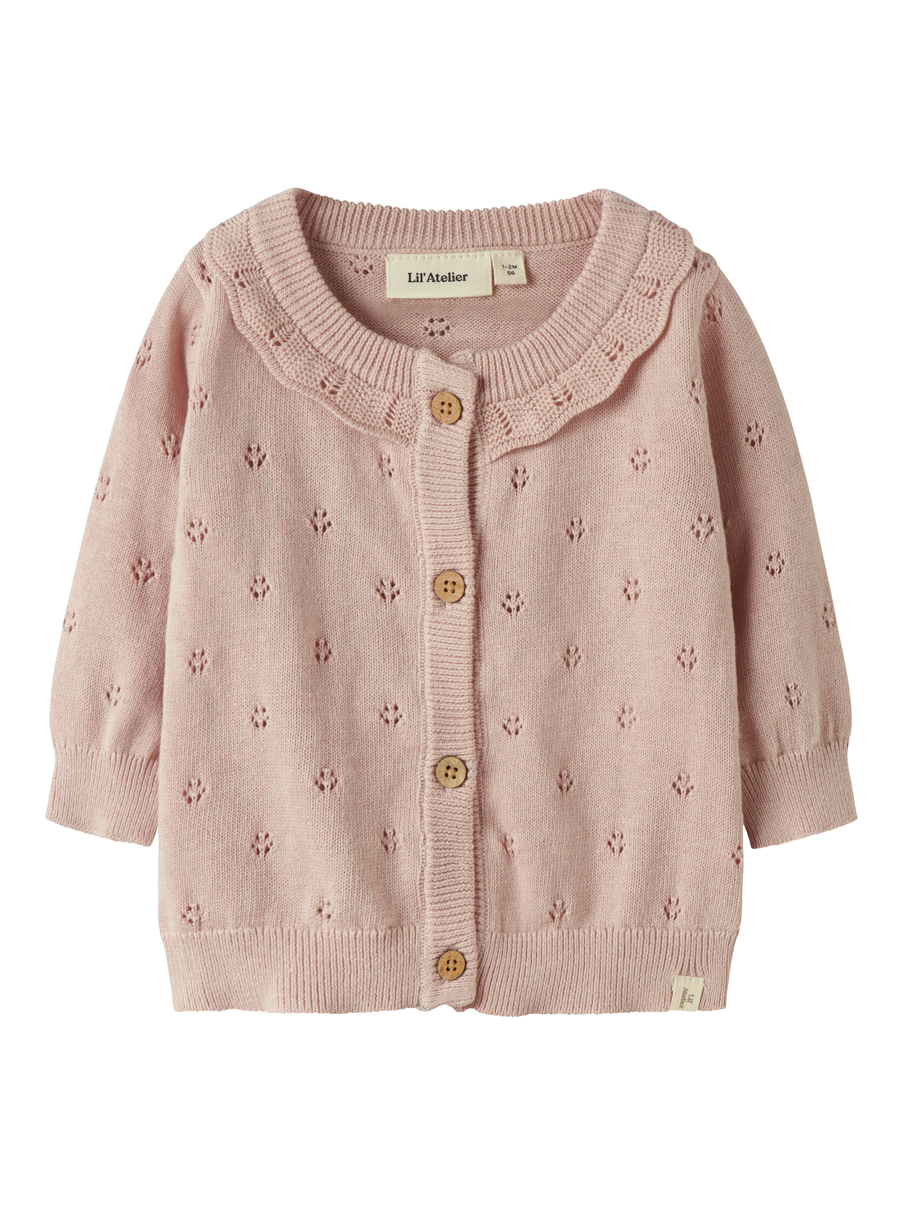 Lil Atelier Dorina Ls Knit Cardigan - Peach Whip -   Cm