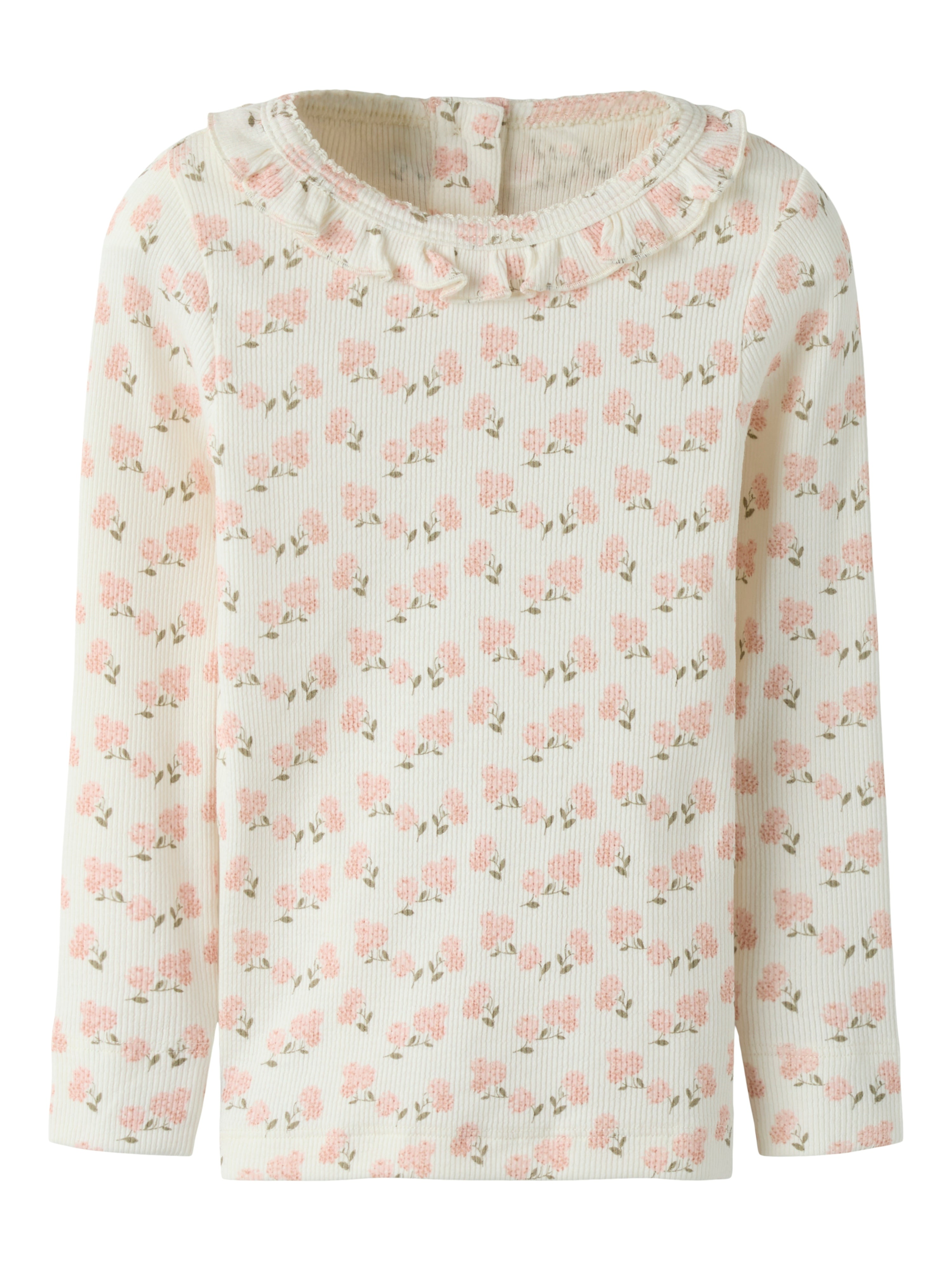Lil Atelier Gago Kis Slim Top - Coconut Milk Hydrangea -   Cm