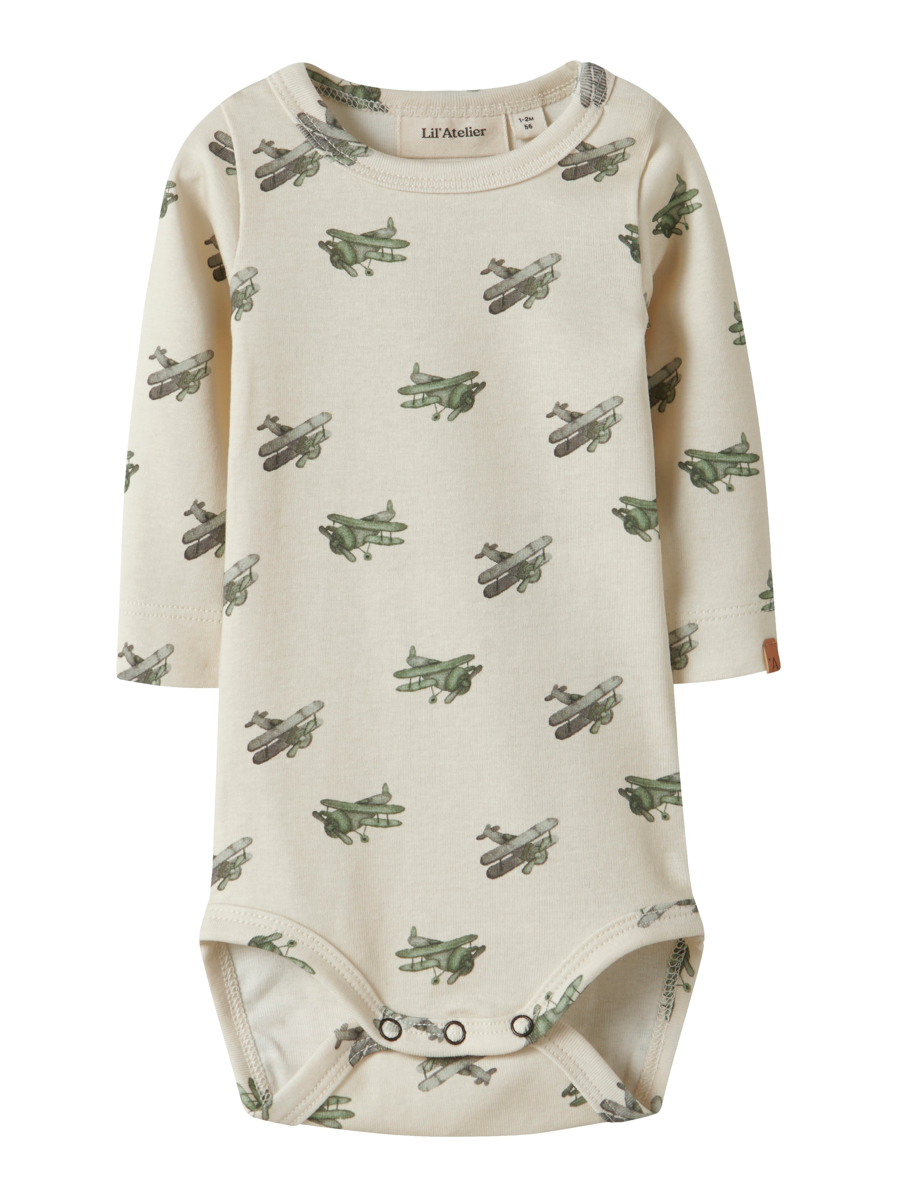Lil Atelier Layo Geu Ls Slim Body - Coconut Milk Airplane -   Cm