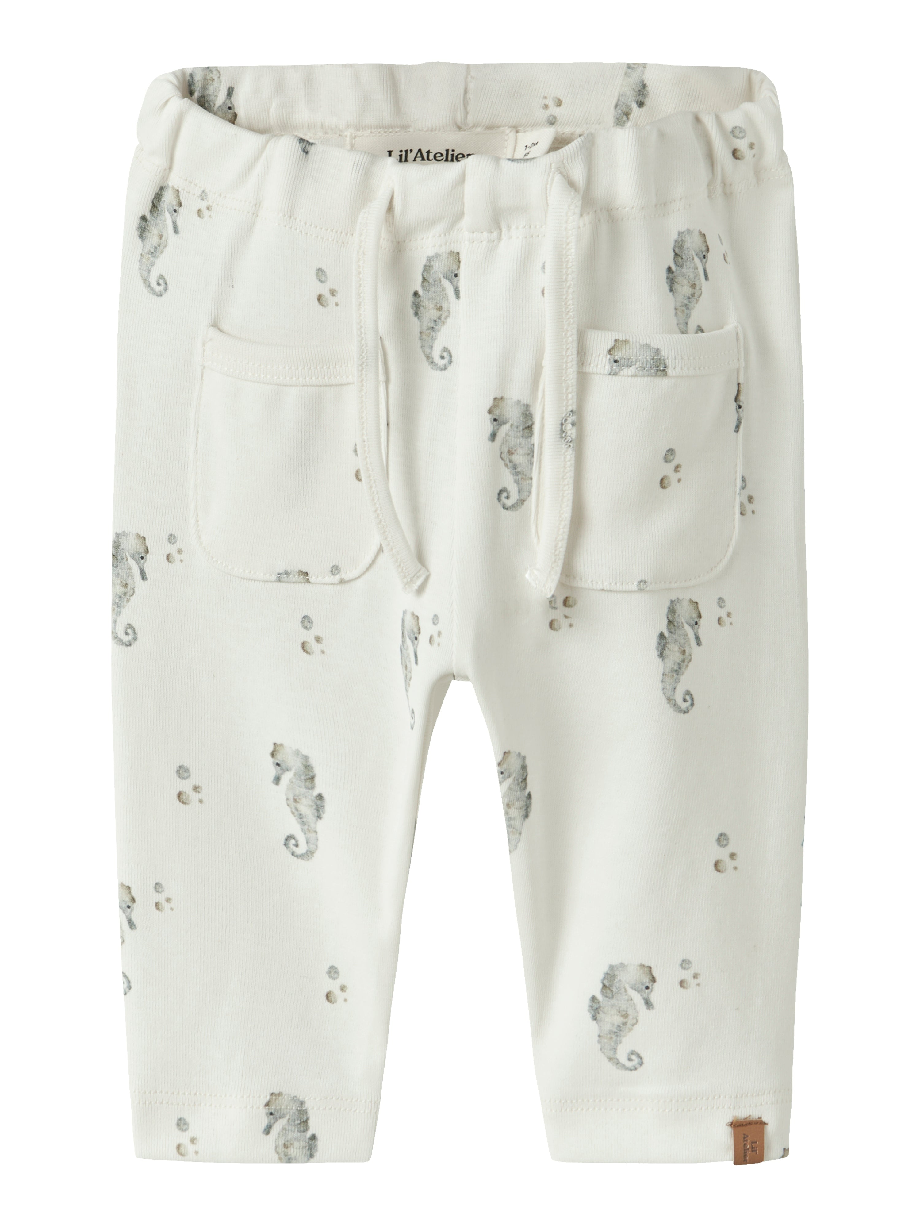 Lil Atelier Gayo Sas Loose Pants - Coconut Milk Seahorse -   Cm
