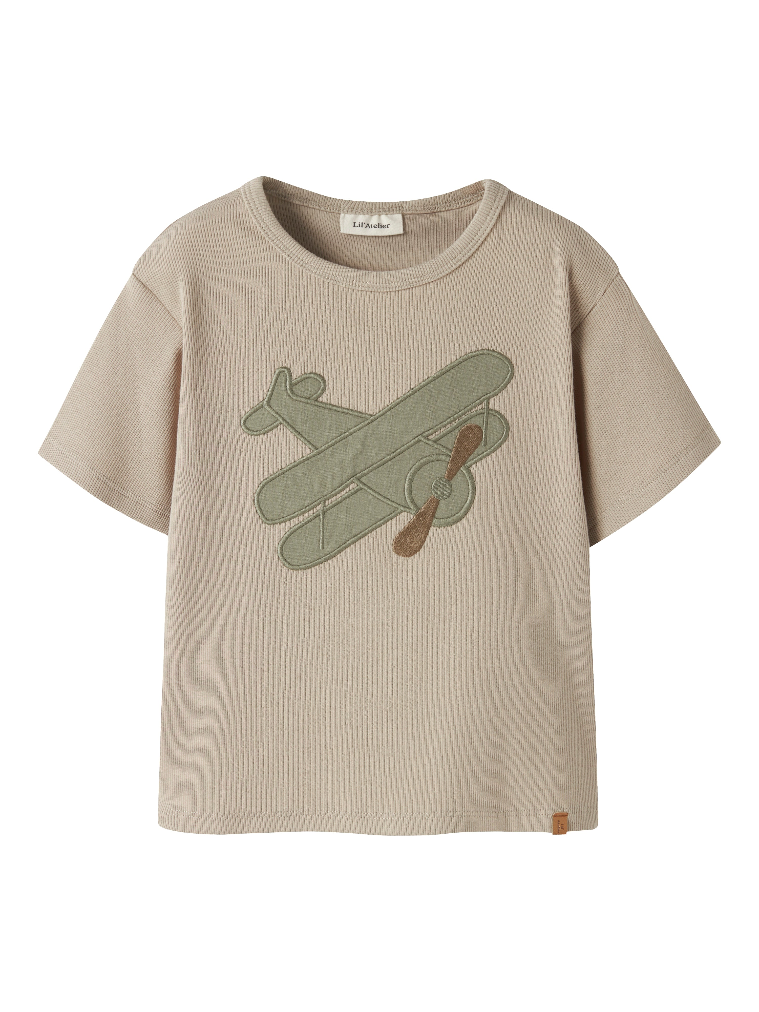 Lil Atelier Halli His Ss Loose Top - Oxford Tan -   Cm