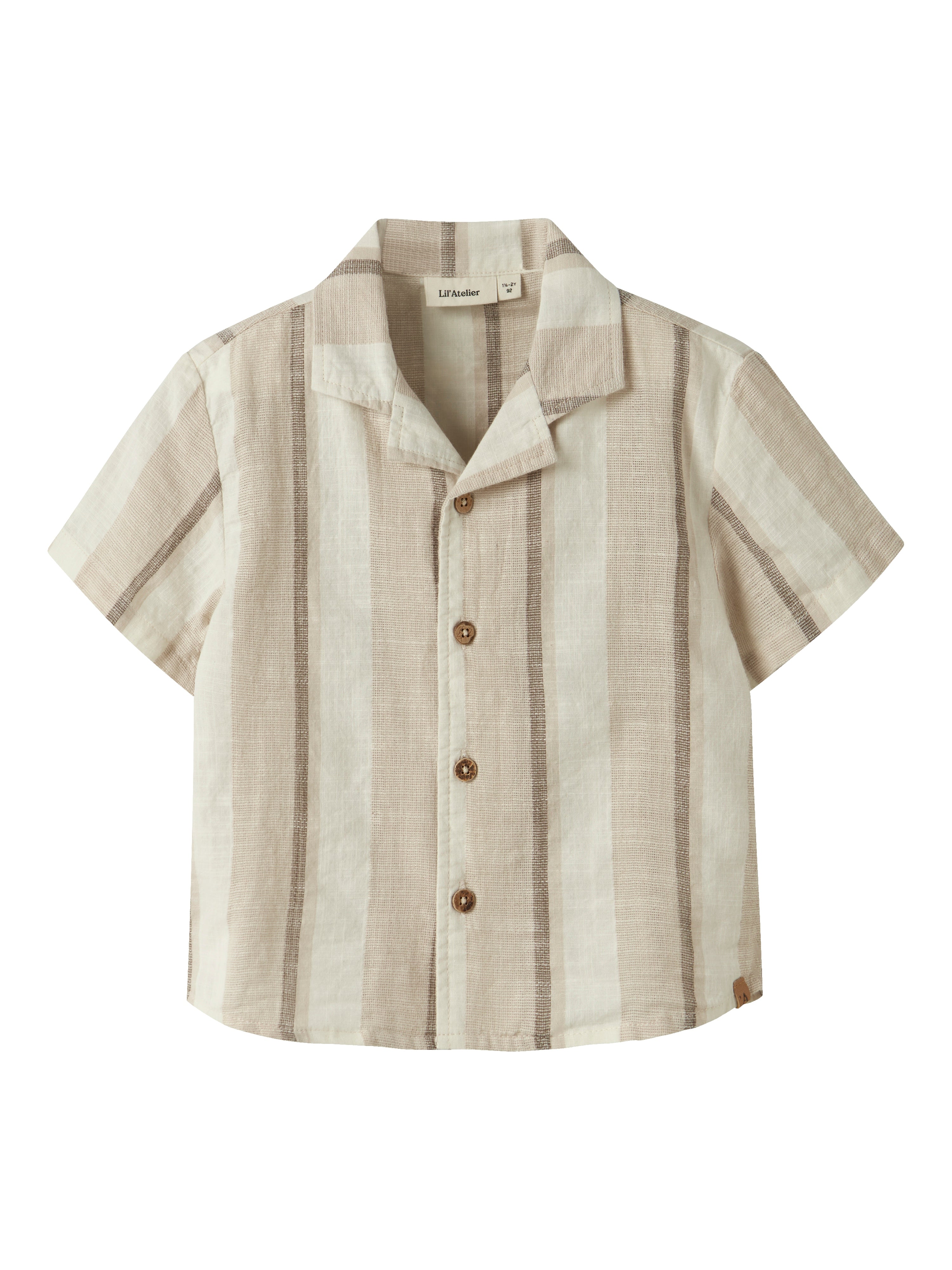 Lil Atelier Fibert Loose Shirt - Coconut Milk -   Cm