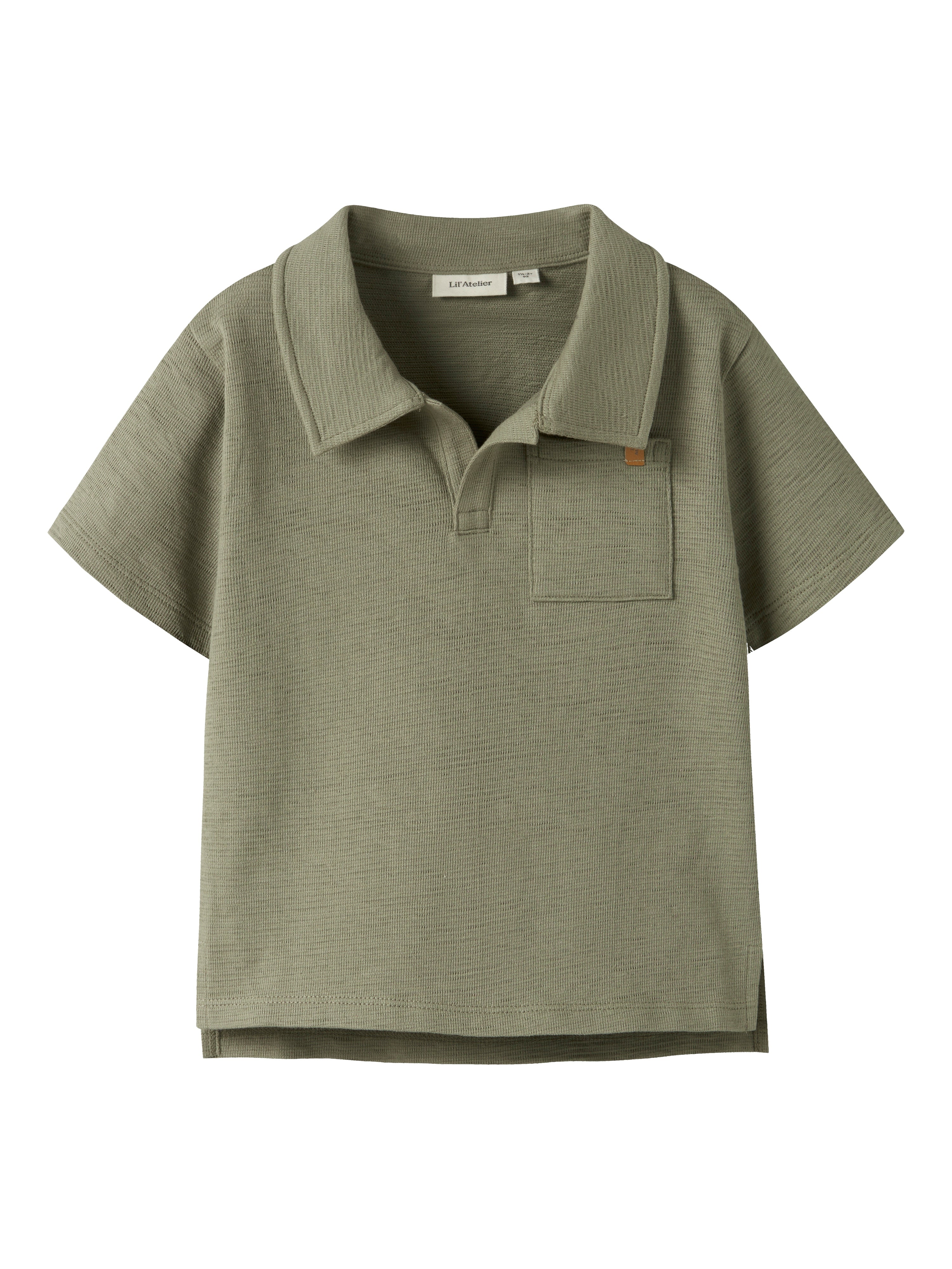 Lil Atelier Falk Ss Loose Polo Top - Overland Trek -   Cm